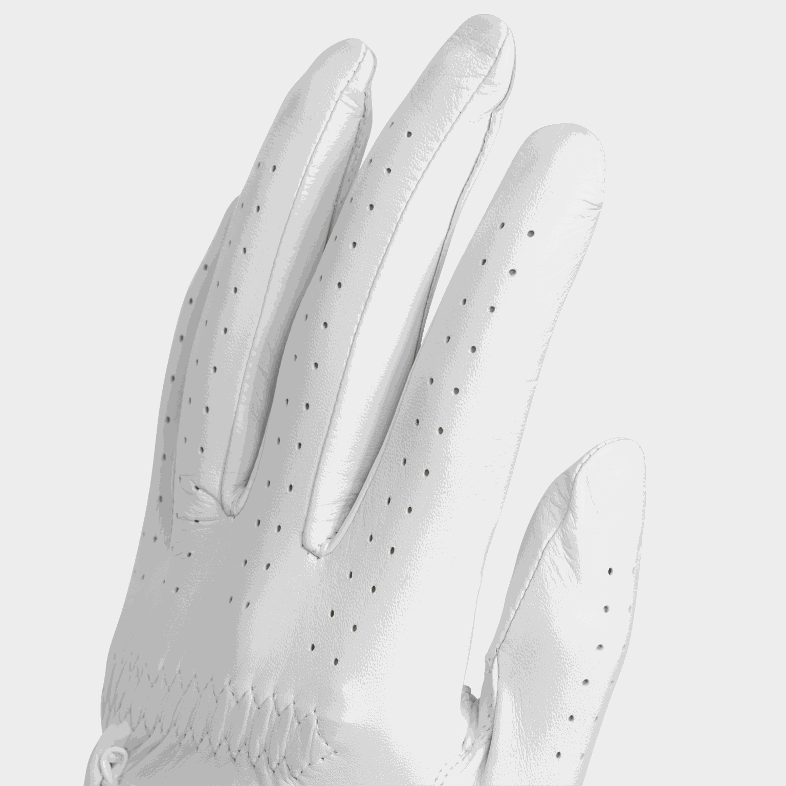  Gant de golf professionnel en cuir, simple, pour homme - blanc