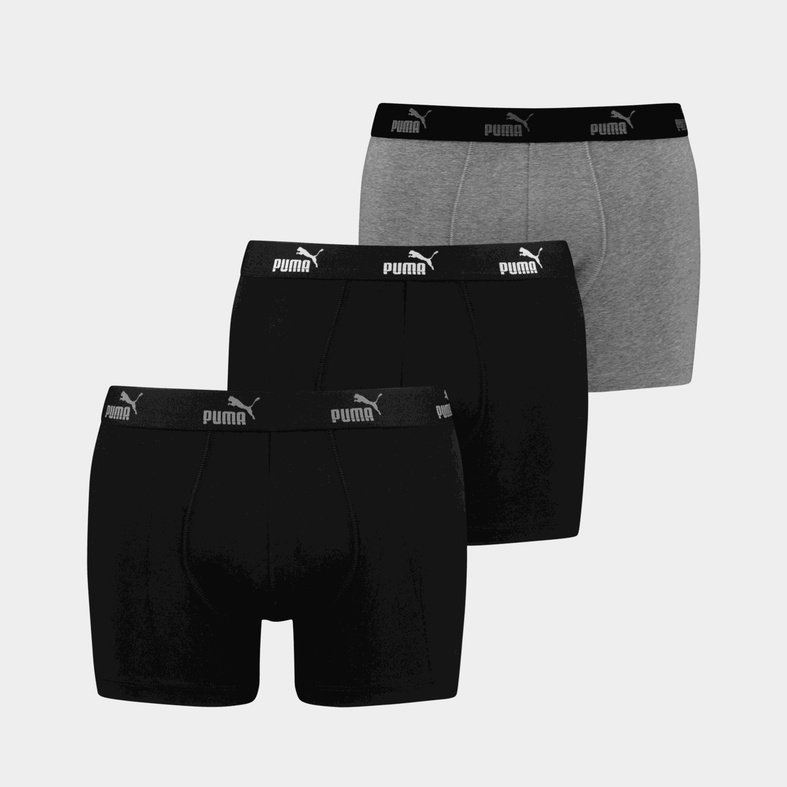  Pánské boxerky Puma BW, sezónní nabídka, jednobarevné, balení po 3 kusech.