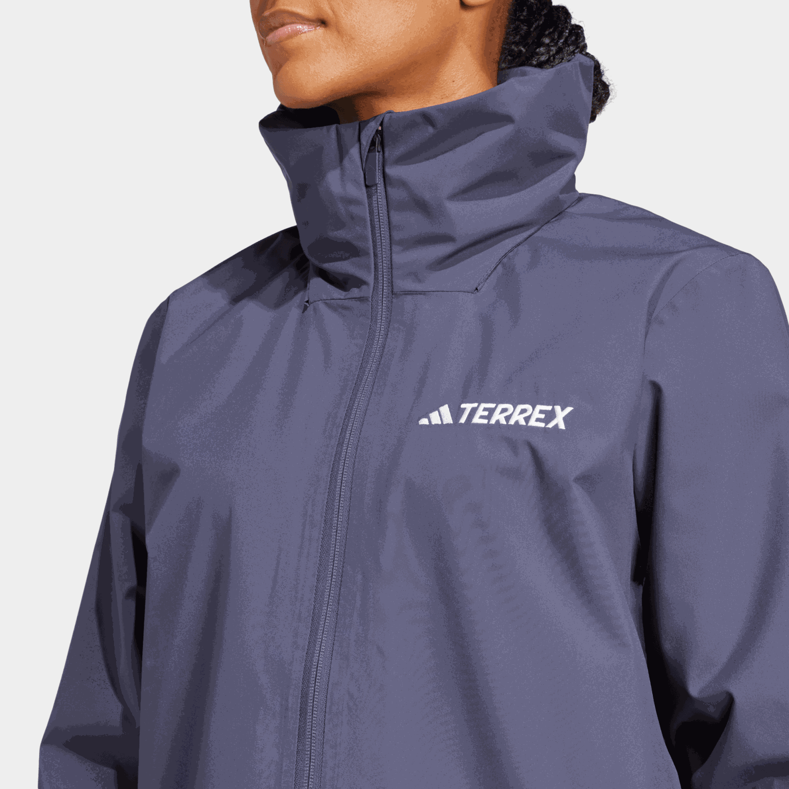 Jaqueta feminina impermeável multiuso 2L - Azul