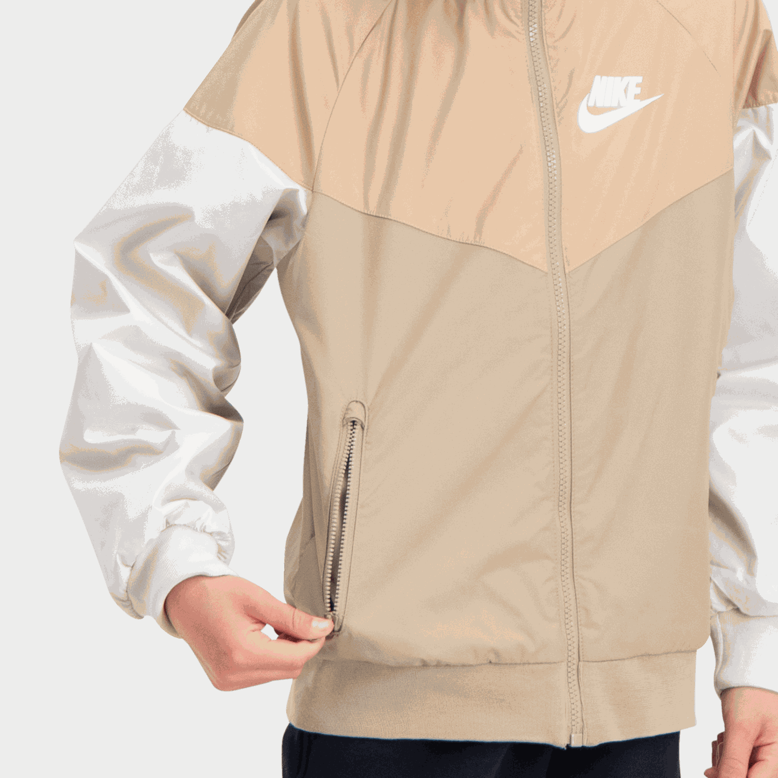 Veste coupe-vent Windrunner, modèle junior - Grise