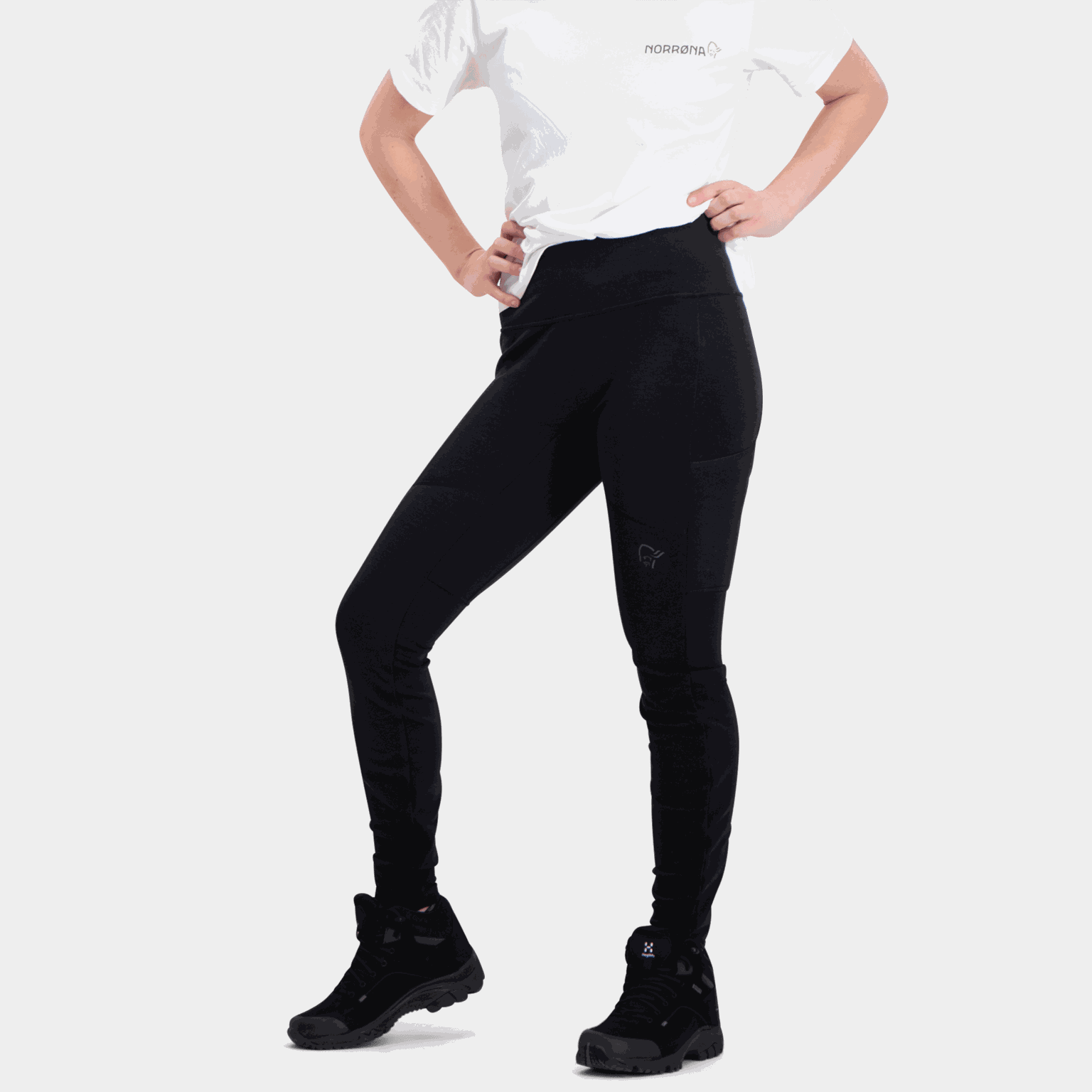  Γυναικείο καλσόν Femund Warmwool Flex2 - μαύρο