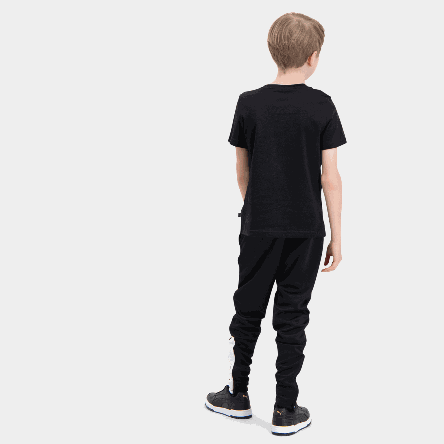  Moletom infantil Essential com logo pequeno - preto