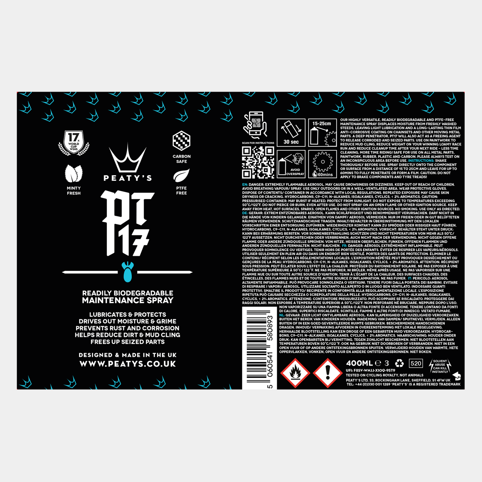  PT17 Spray do ogólnej konserwacji rowerów -
