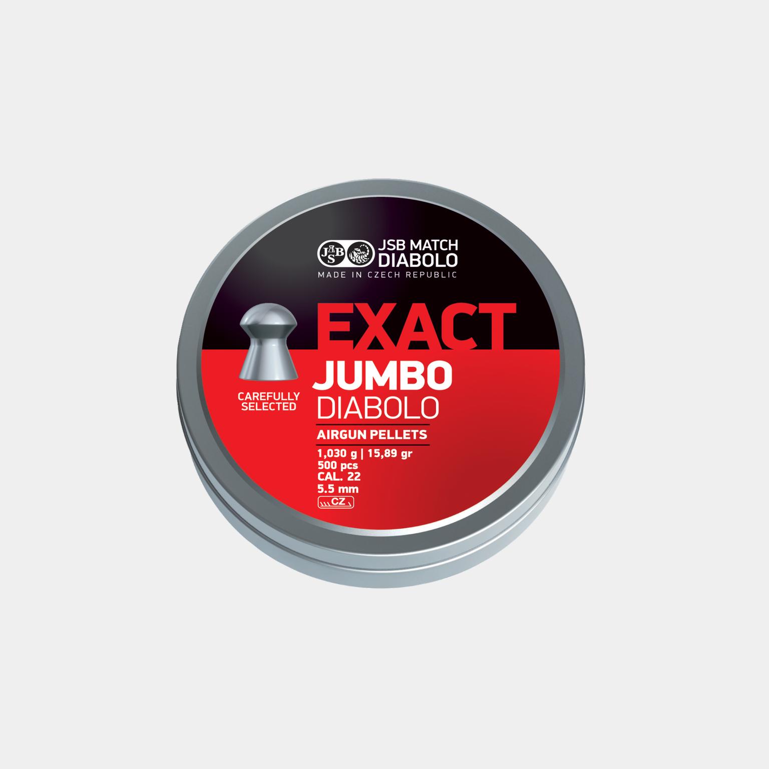  Diabolo JSB Jumbo Exact, 5,52 mm, 500 unidades -
