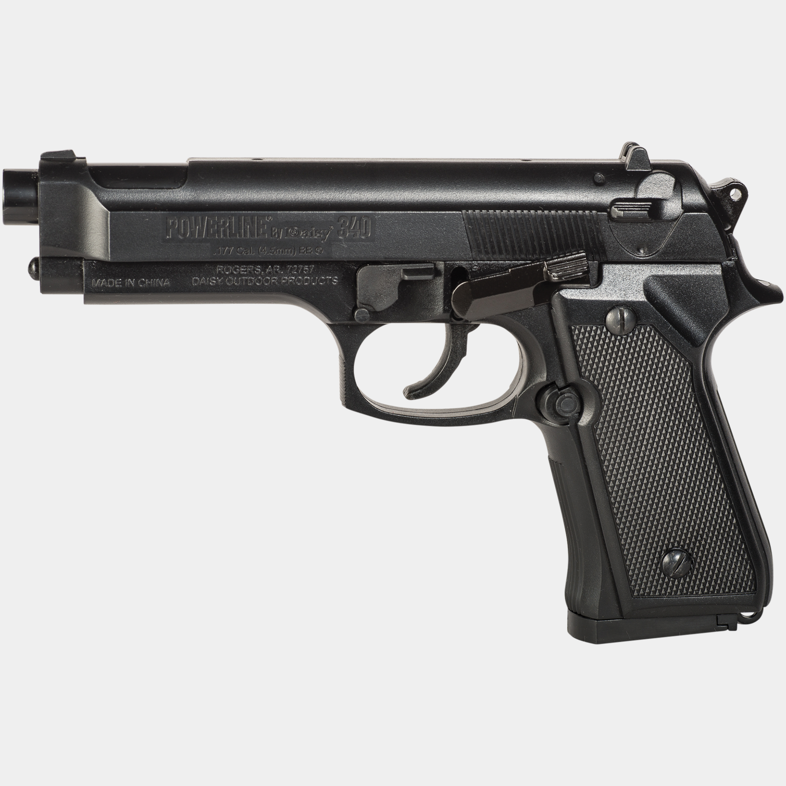  .340 kalibro pistoletas, pneumatinis šautuvas -
