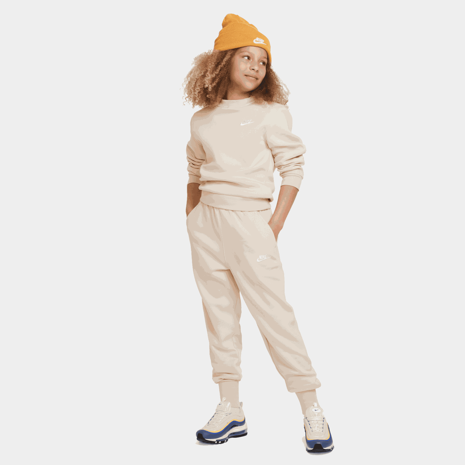  Nike Sportswear Club Fleece trainingsbroek, kindermaat - bruin