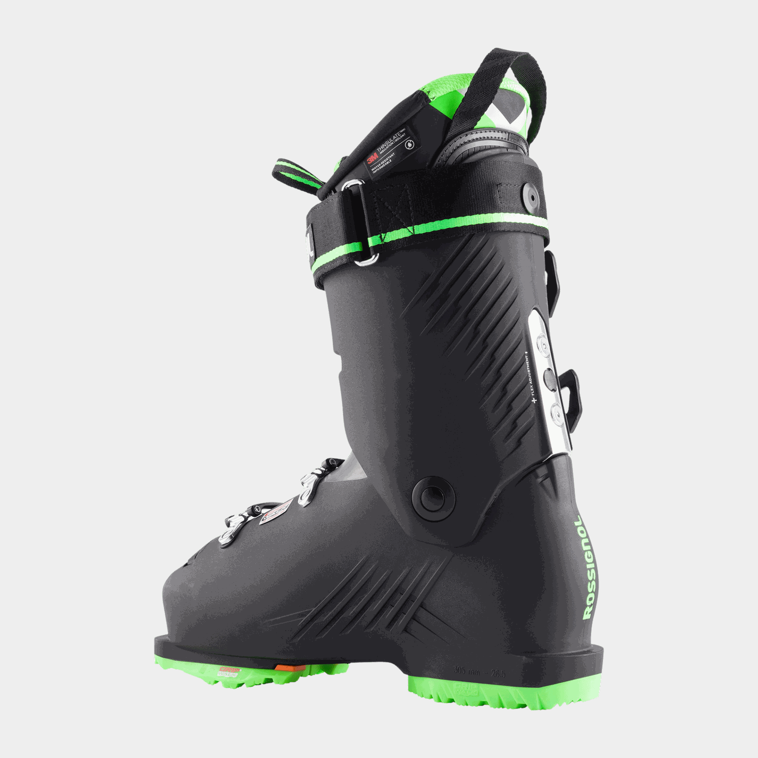 Botas de esqui Bottes Alpine Hi-Speed 120 HV GW 23/24, botas de esqui masculinas com design carving - pretas