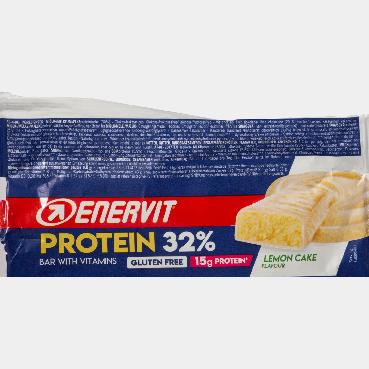 Protein 32% Lemon Cake, proteinbar -