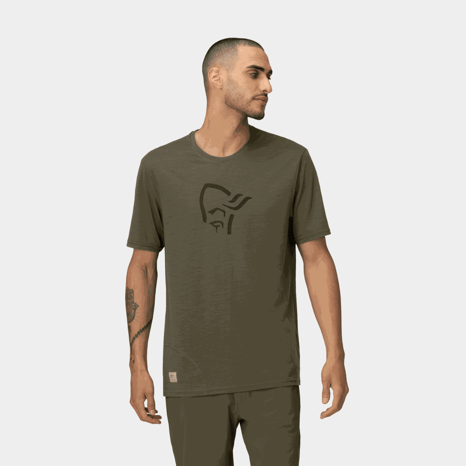 T-shirt da uomo Femund Equalizer in lana merino - Verde