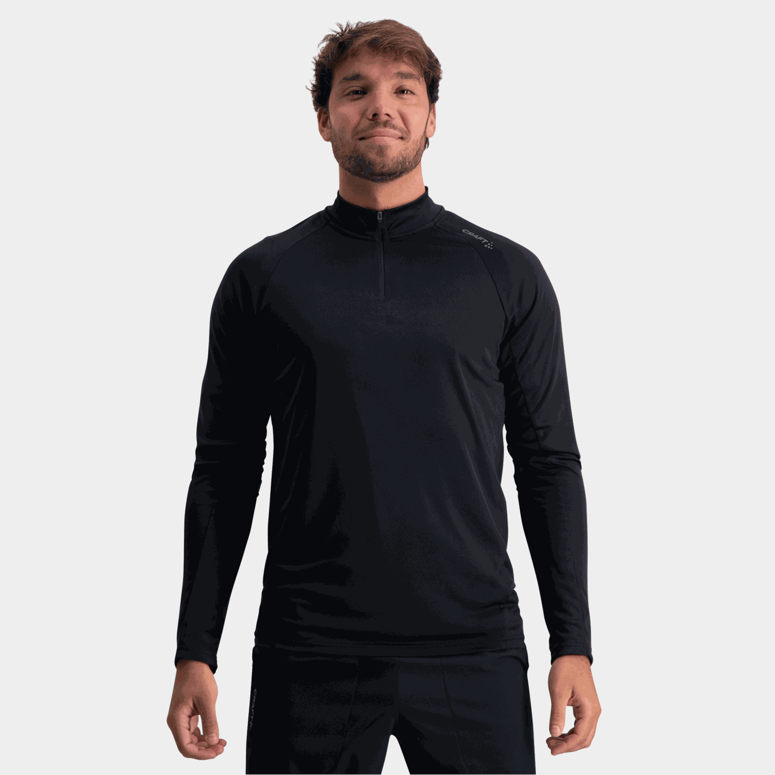 Core Charge Long Sleeve Zip Tee 2, treningsgenser, herre