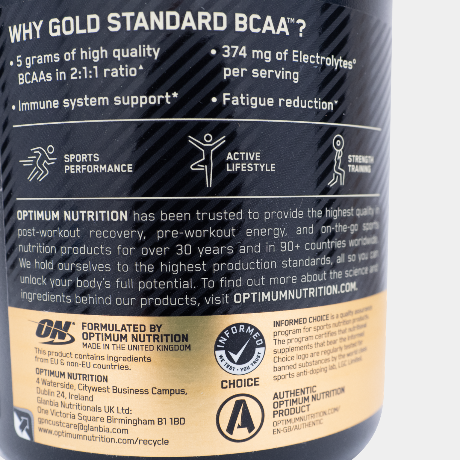 Gold Standard BCAA 266g, suplement diety