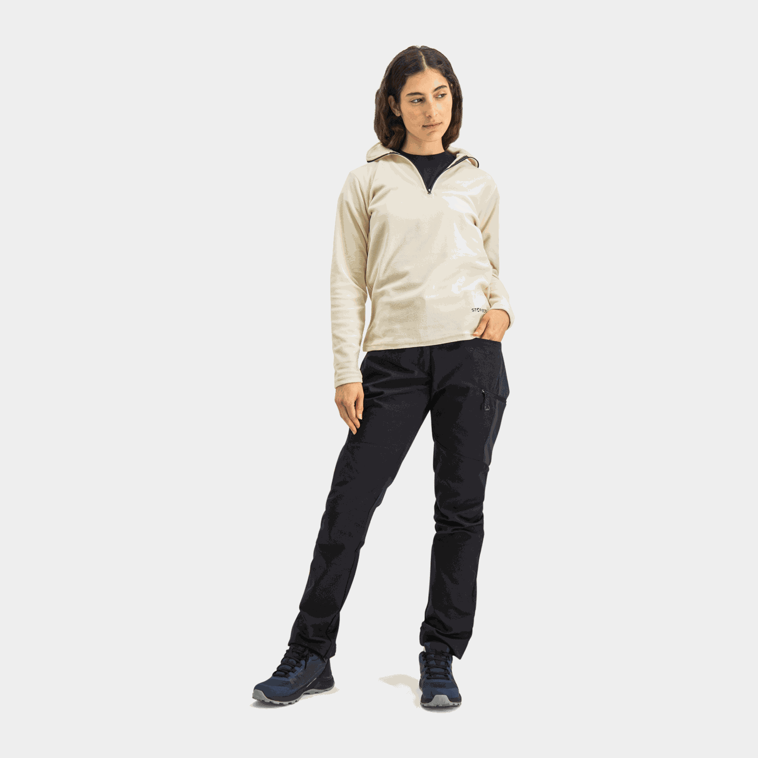 Hesseng Zip Fleece, fleecetrui, dames