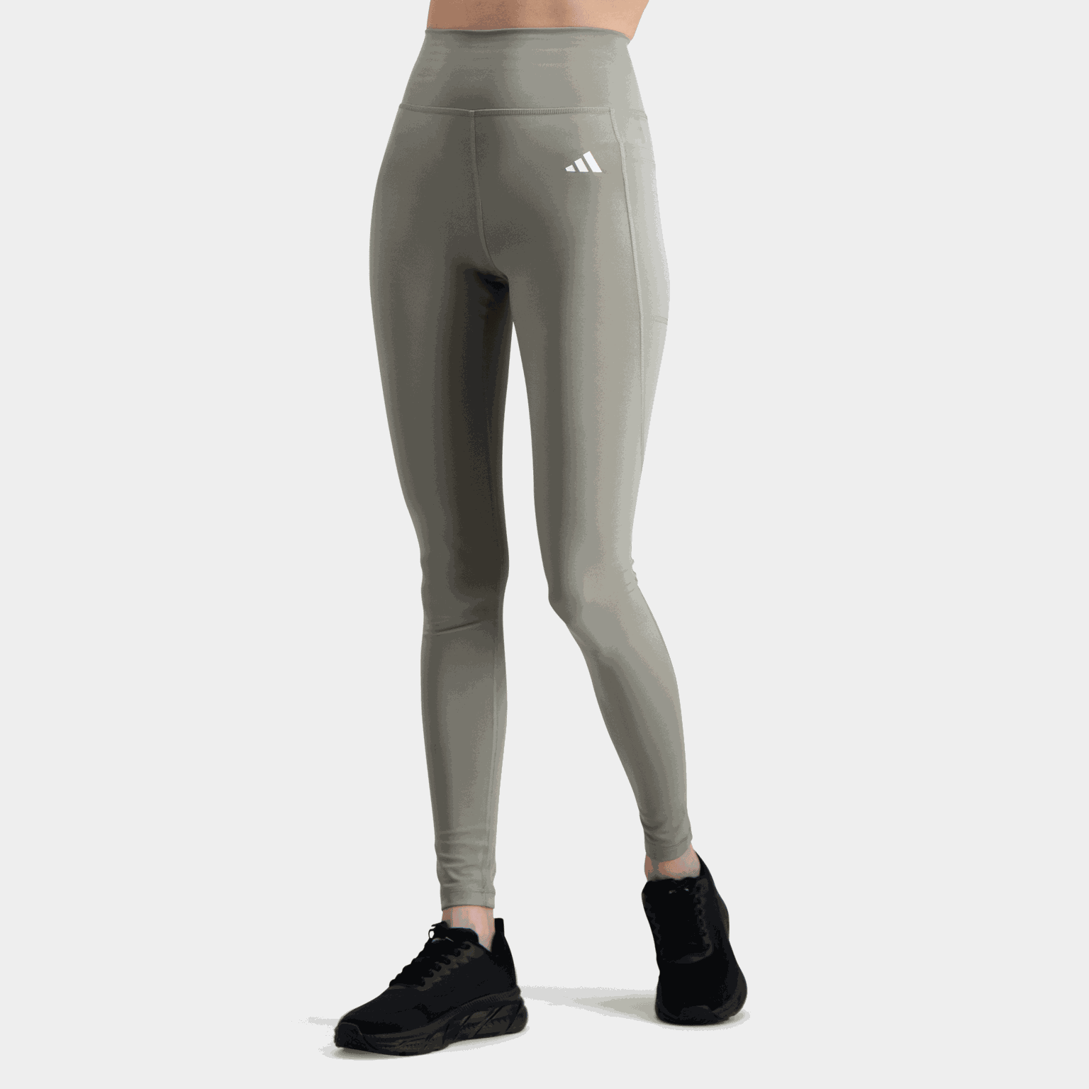 Optime Essentials Damskie długie legginsy z ukrytą kieszenią, legginsy treningowe