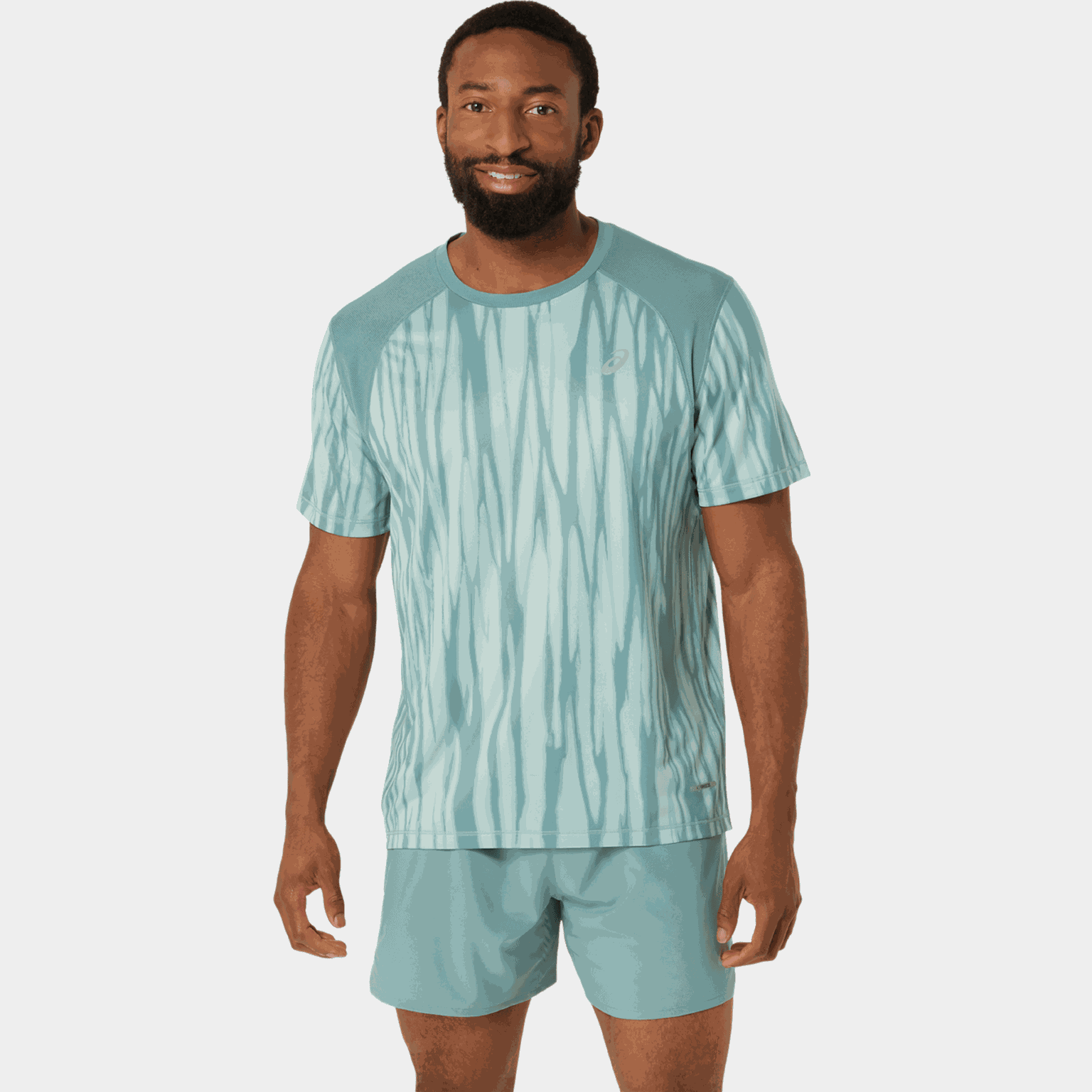 Road All Over Print Short Sleeve Top, t-skjorte, herre - Grønn