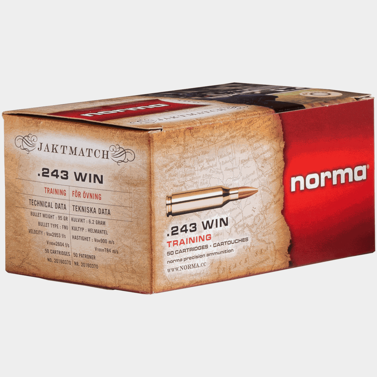 Muniție de vânătoare Winchester .243 6.2g FMJ -