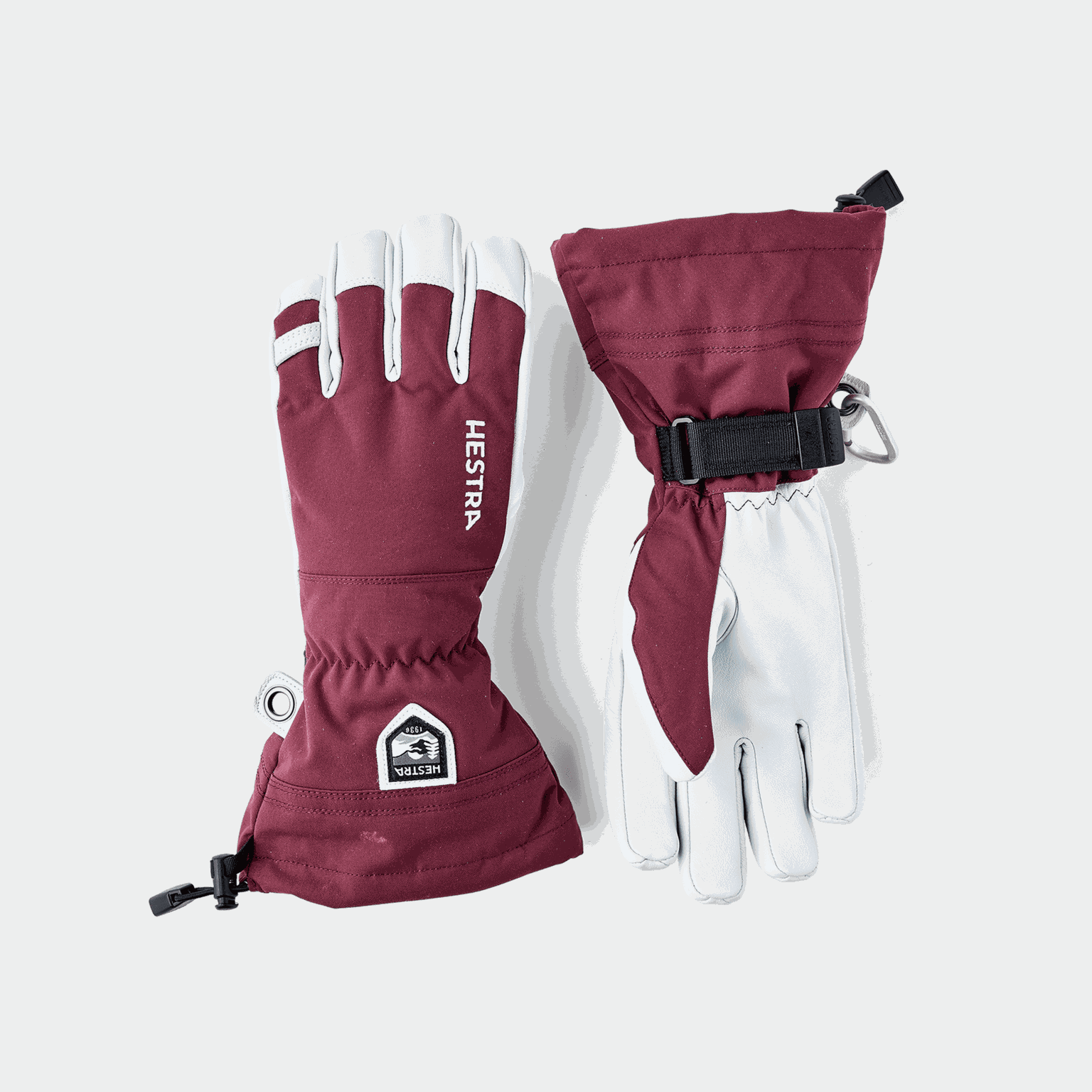  Gant d'héliski alpin en cuir militaire – 5 doigts, taille 24/25, gant de ski, gant alpin