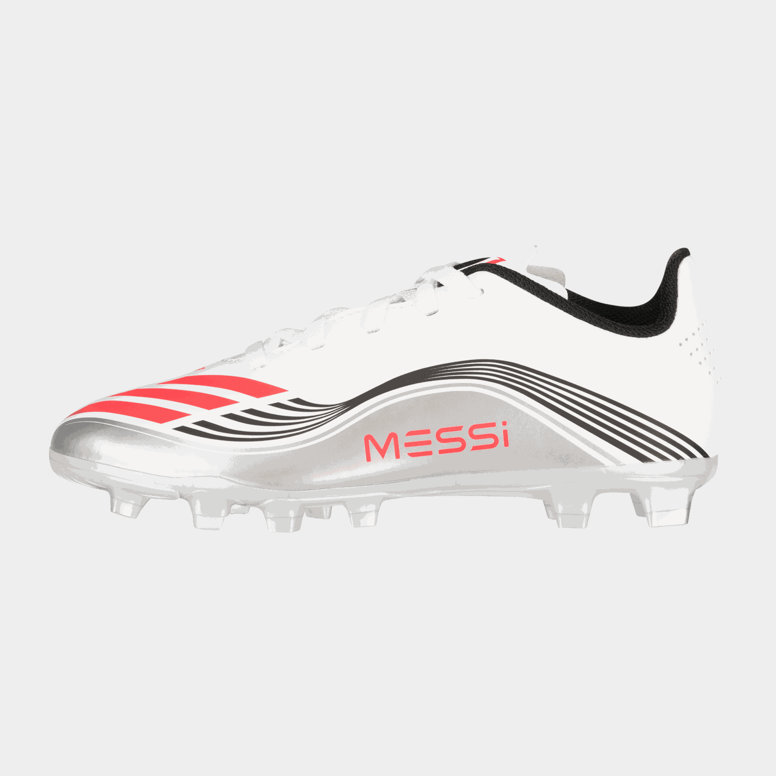  F50 Club FxG Messi Q3 25 Junior voetbalschoenen voor zand, kunstgras en natuurgras - wit