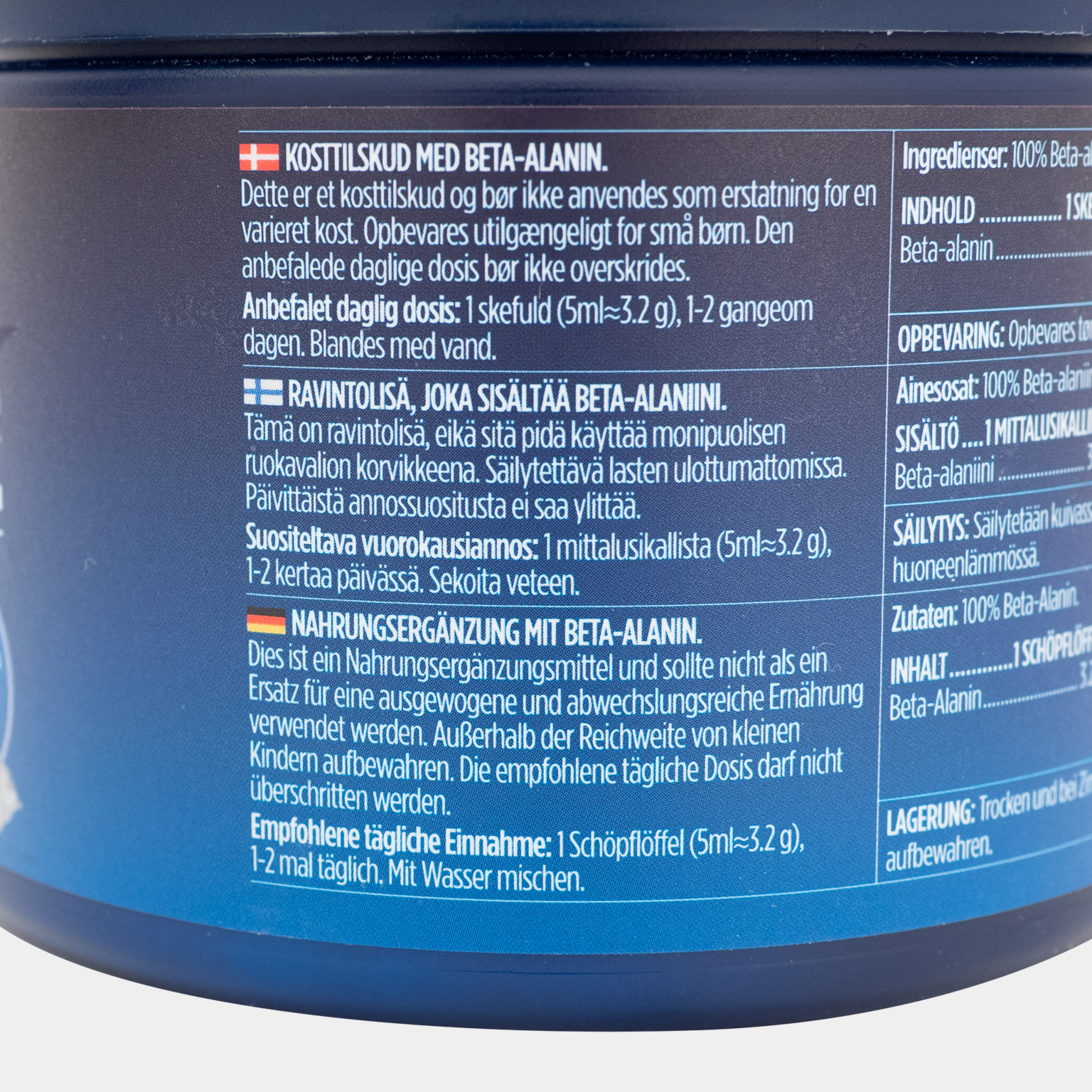 Béta-alanin, 320 g, étrend-kiegészítő -