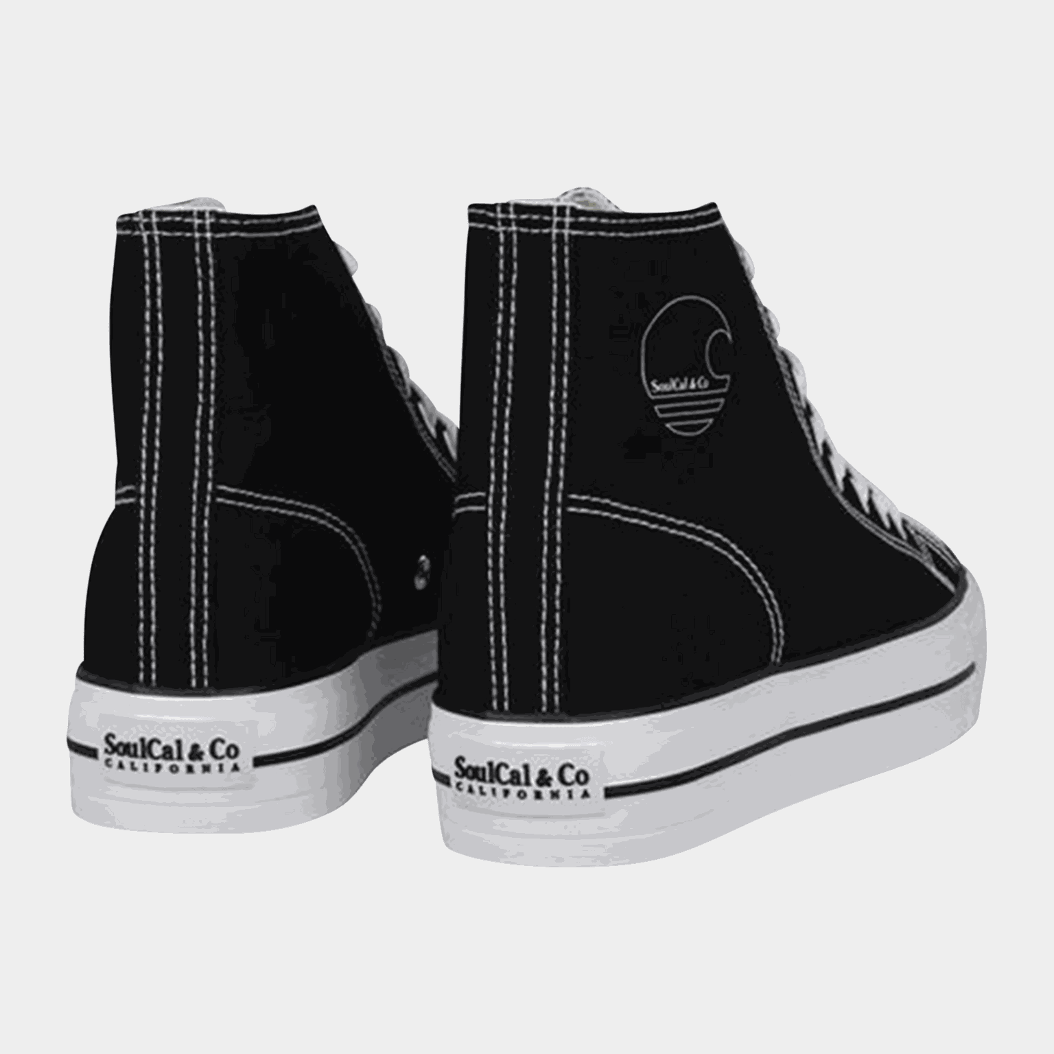 Canvas Platform Hi Top, sneaker, dame - Svart