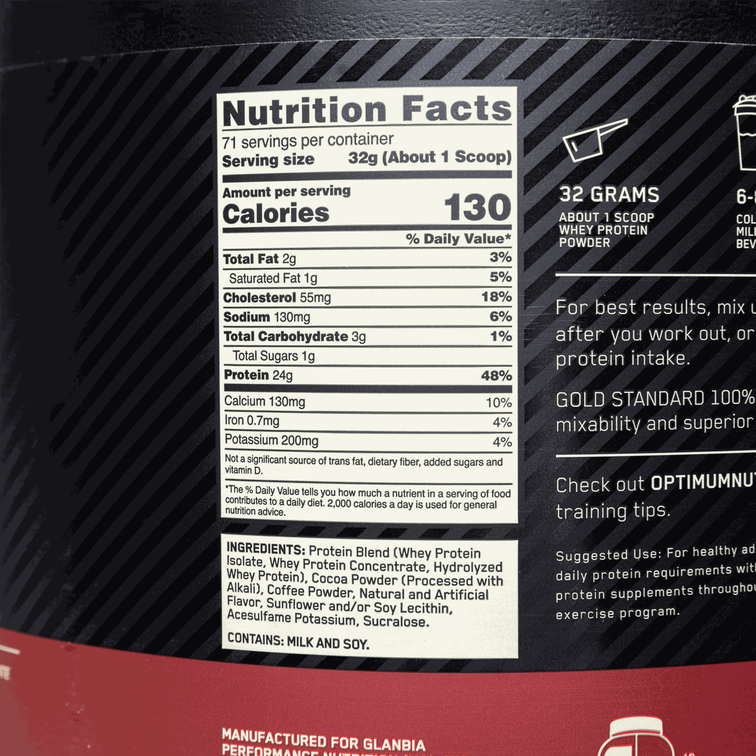 Gold Standard 100% tejsavófehérje por 2270 g - Íz: Mokka és Cappuccino -