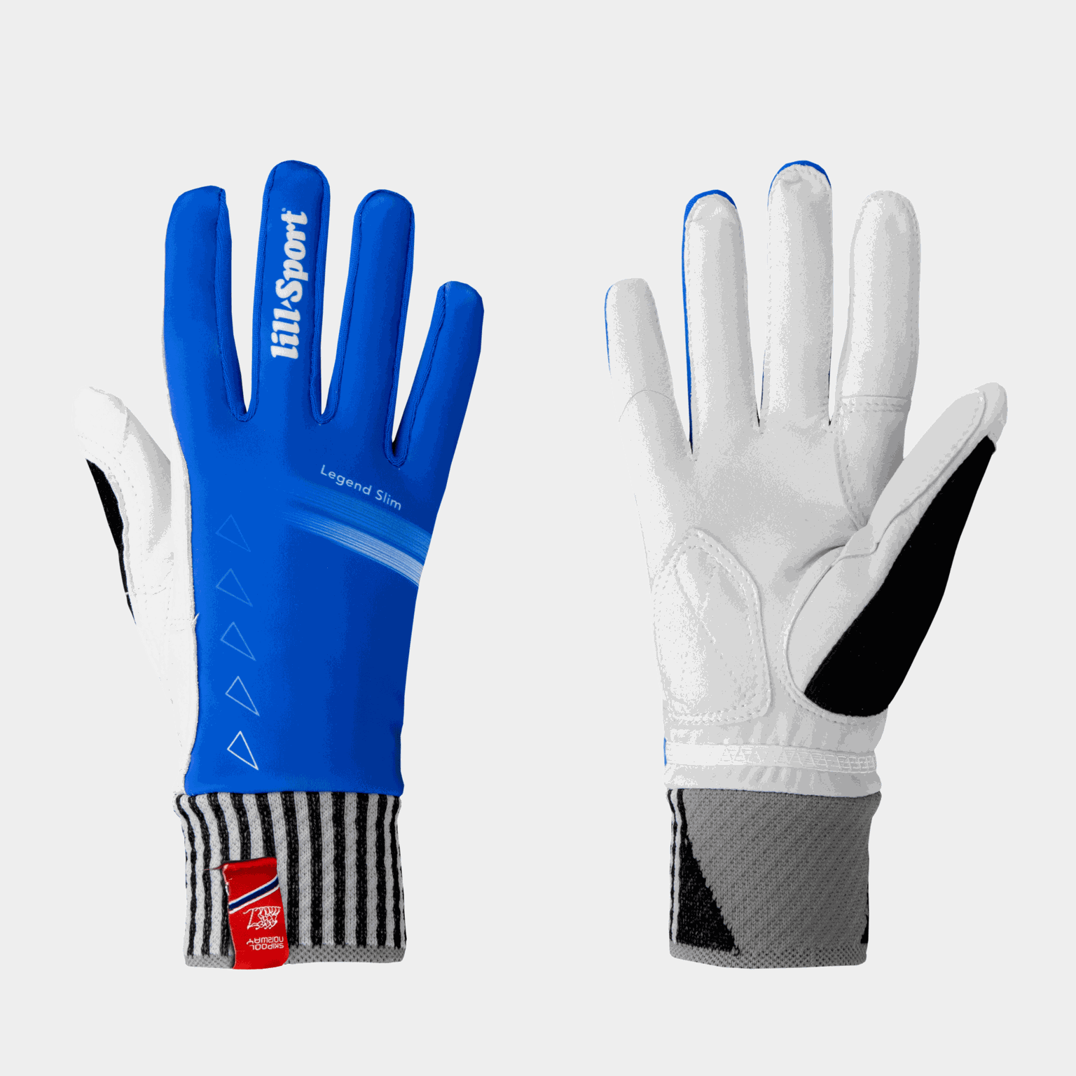  Luvas de esqui cross-country Lill Sport Legend Slim, azul royal, tamanho 24/25 – Azul
