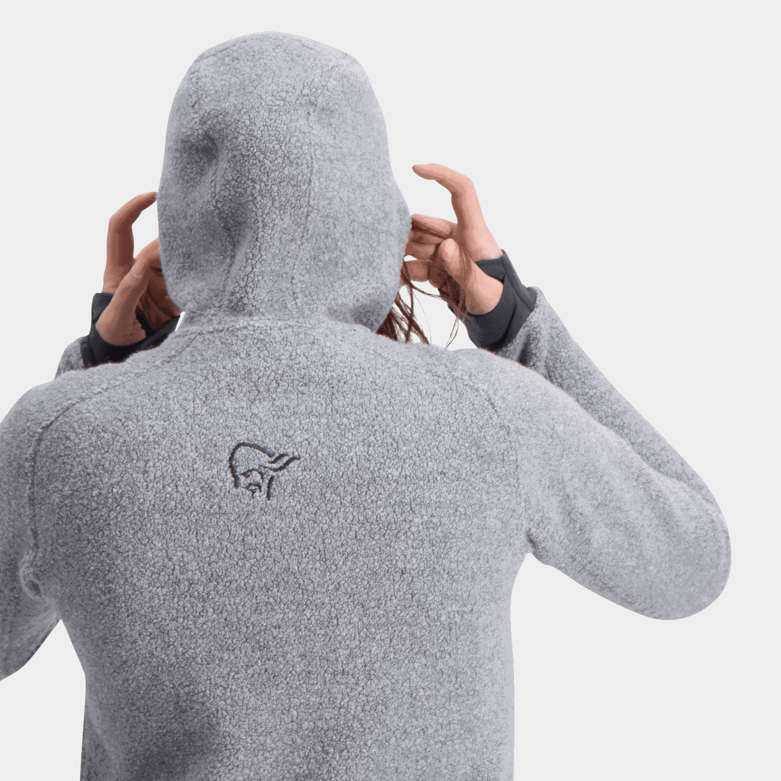  Sweat à capuche Femund Warmwool3 W, en laine, pour femme - Gris