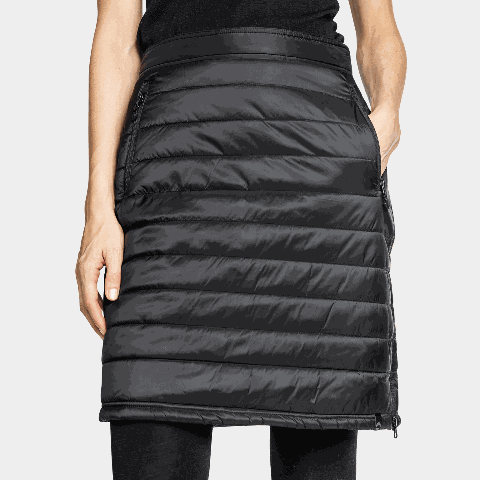 Keitele Padded Skirt, isolasjonsskjørt, dame - Svart
