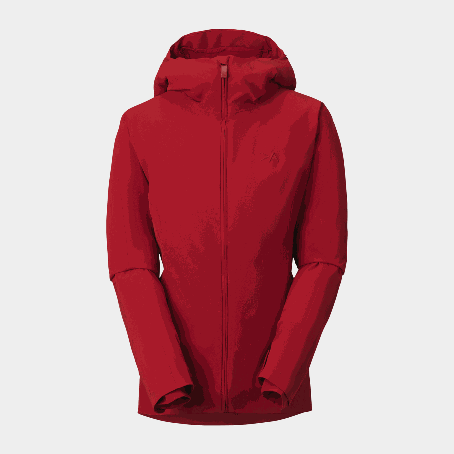 Jaqueta feminina Curve com elástico, ideal para esqui e snowboard - vermelha