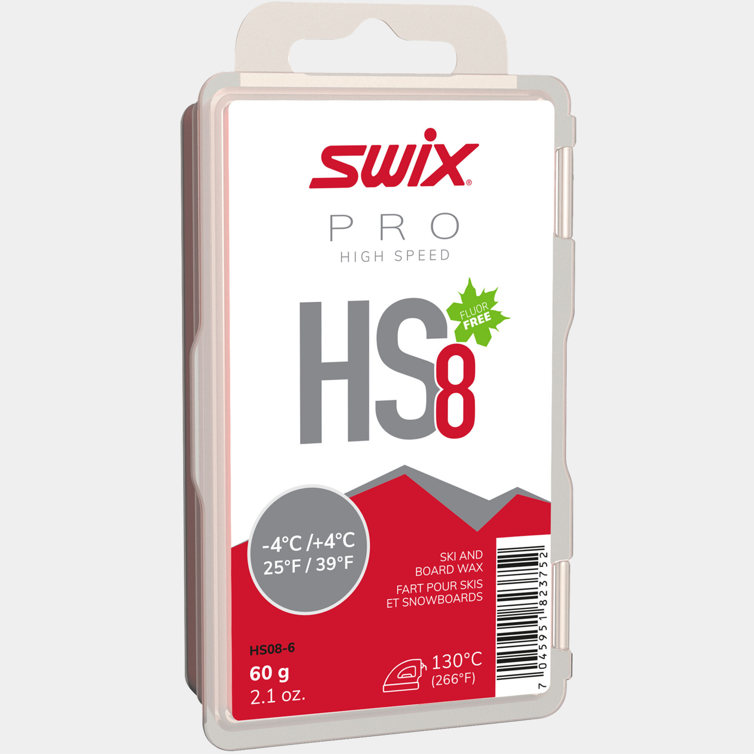 Lixa plana HS8 vermelha, -4°C/+4°C, 60 g 24/25, -4°C/+4°C, 60 g 23/24, plana -