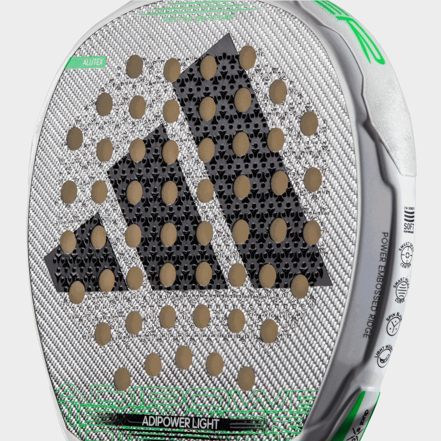Padelová raketa Adipower Light 3.3 pro pokročilé hráče, unisex - bílá