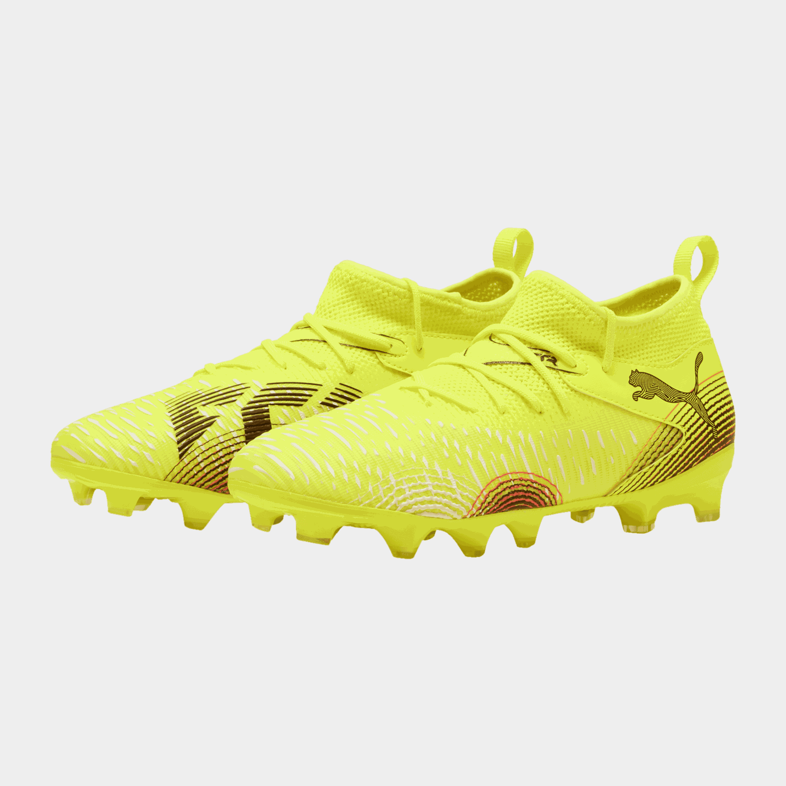 Chaussures de football FUTURE 8 Match FG/AG, pour gazon naturel et synthétique, Junior - Jaune