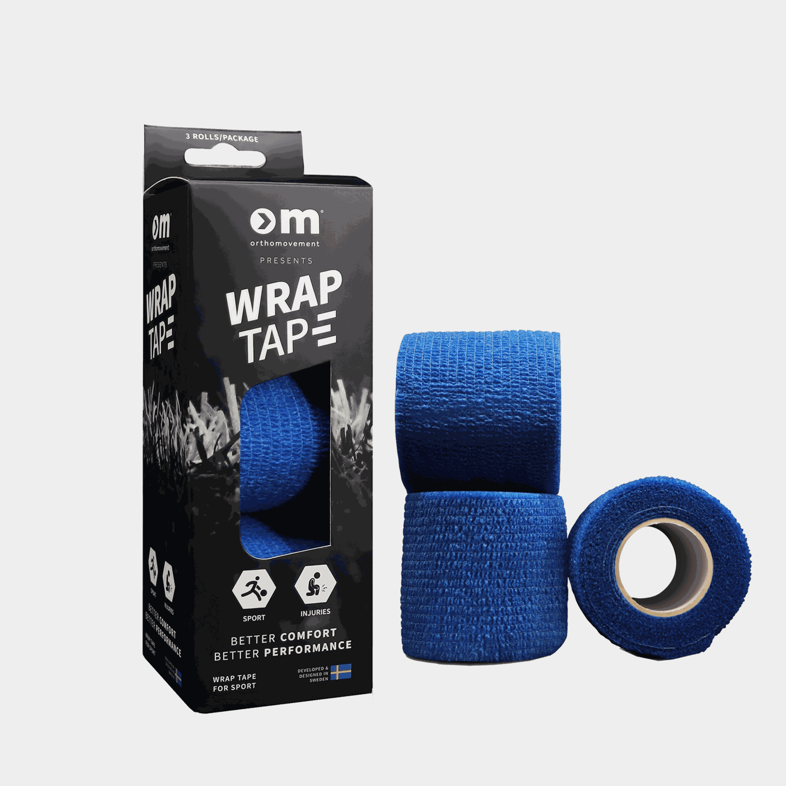 Wrap Tape 3 Pack, fotballteip - Blå