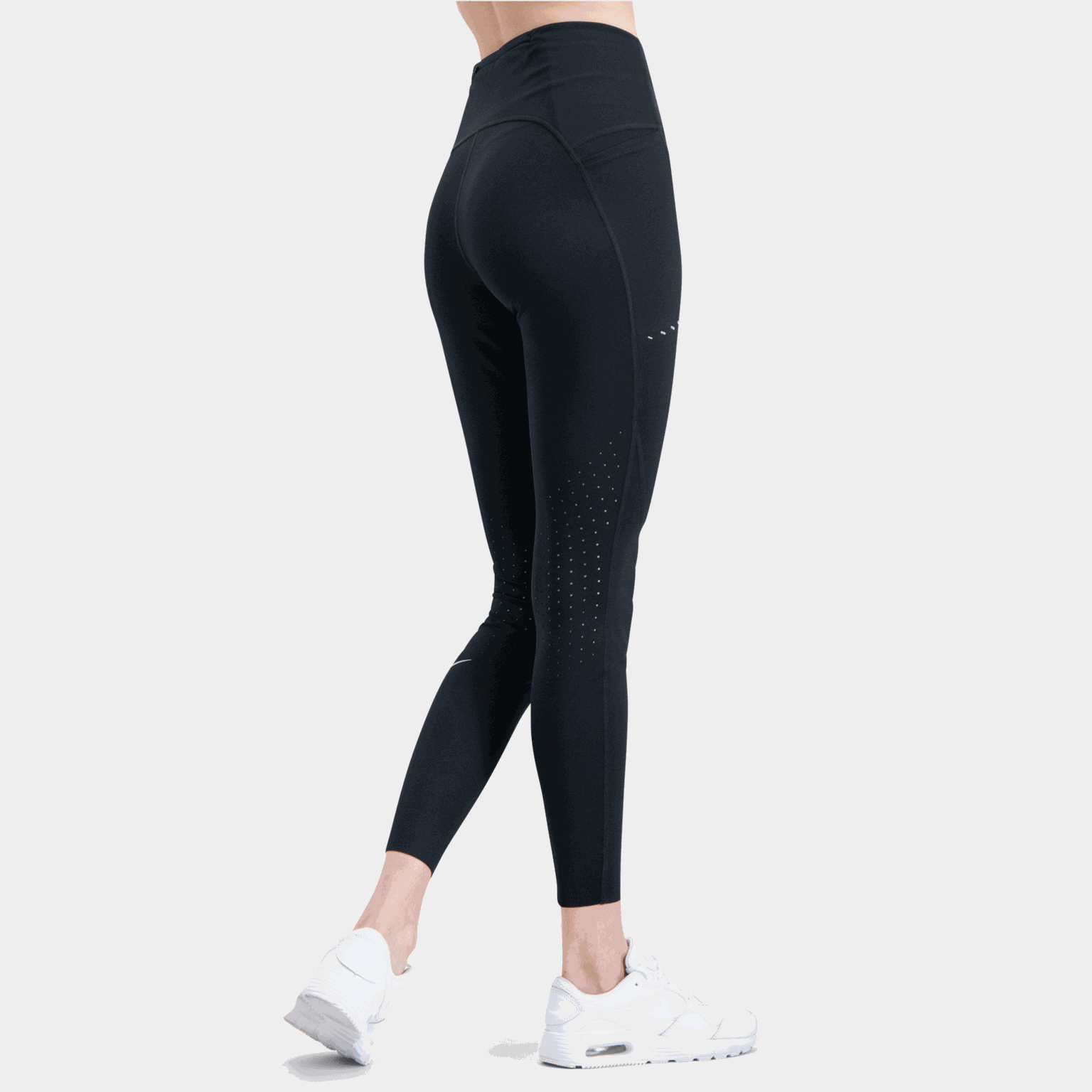  Damskie legginsy Dri-FIT Swift z wysokim stanem 7/8 – czarne