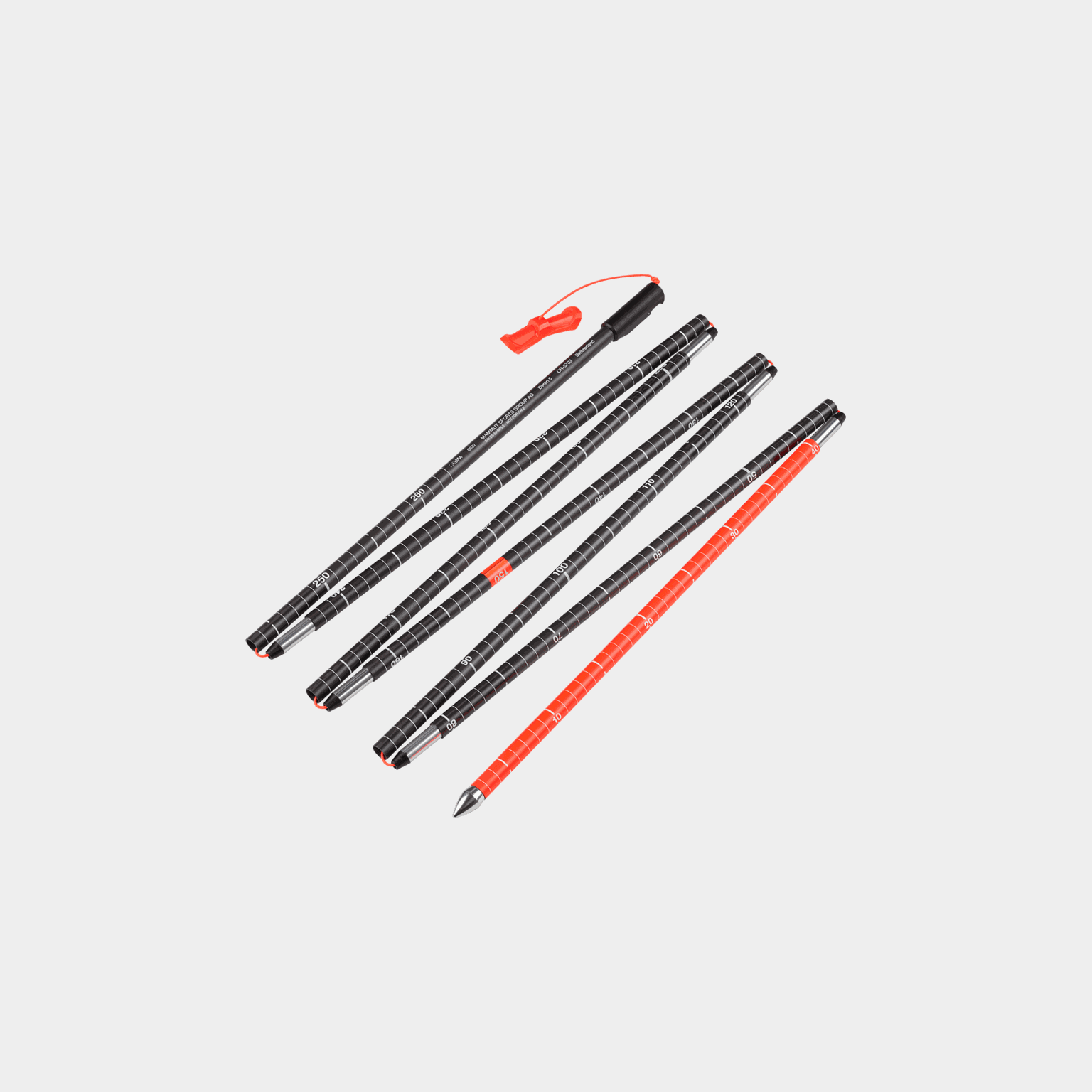 Acessórios de segurança para neve Carbon 280 Speed Lock 24/25, bastão de busca, sensor – Laranja