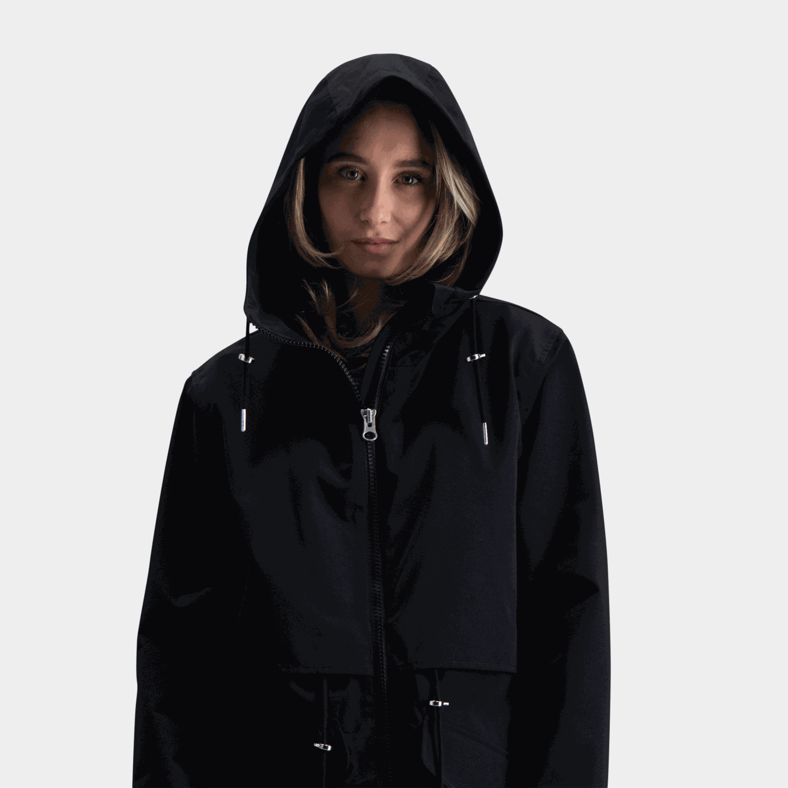  Parka feminina estilo cruiser, parka impermeável