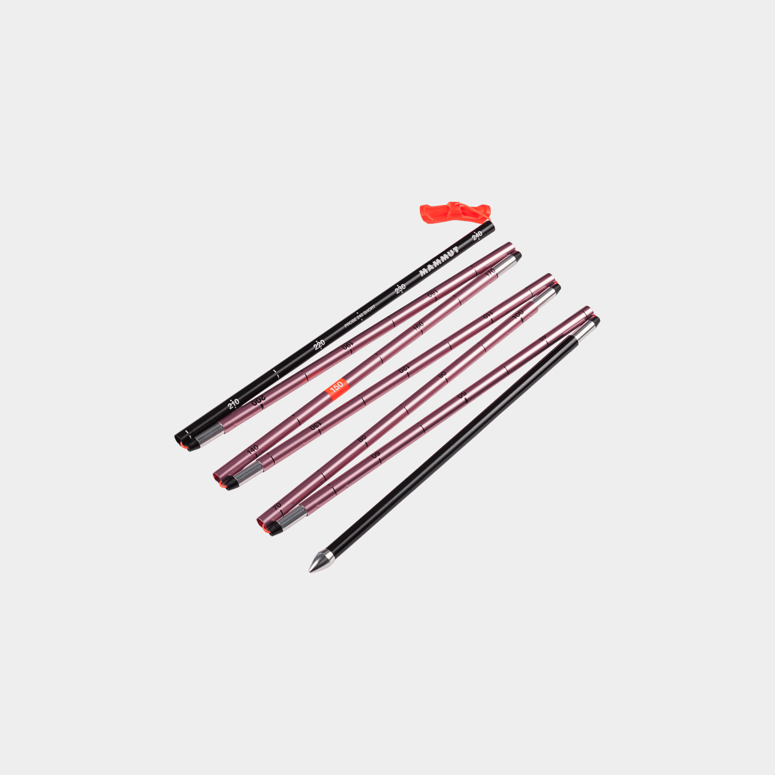 Detector de neve curto 240/25, haste de detecção, detector - rosa