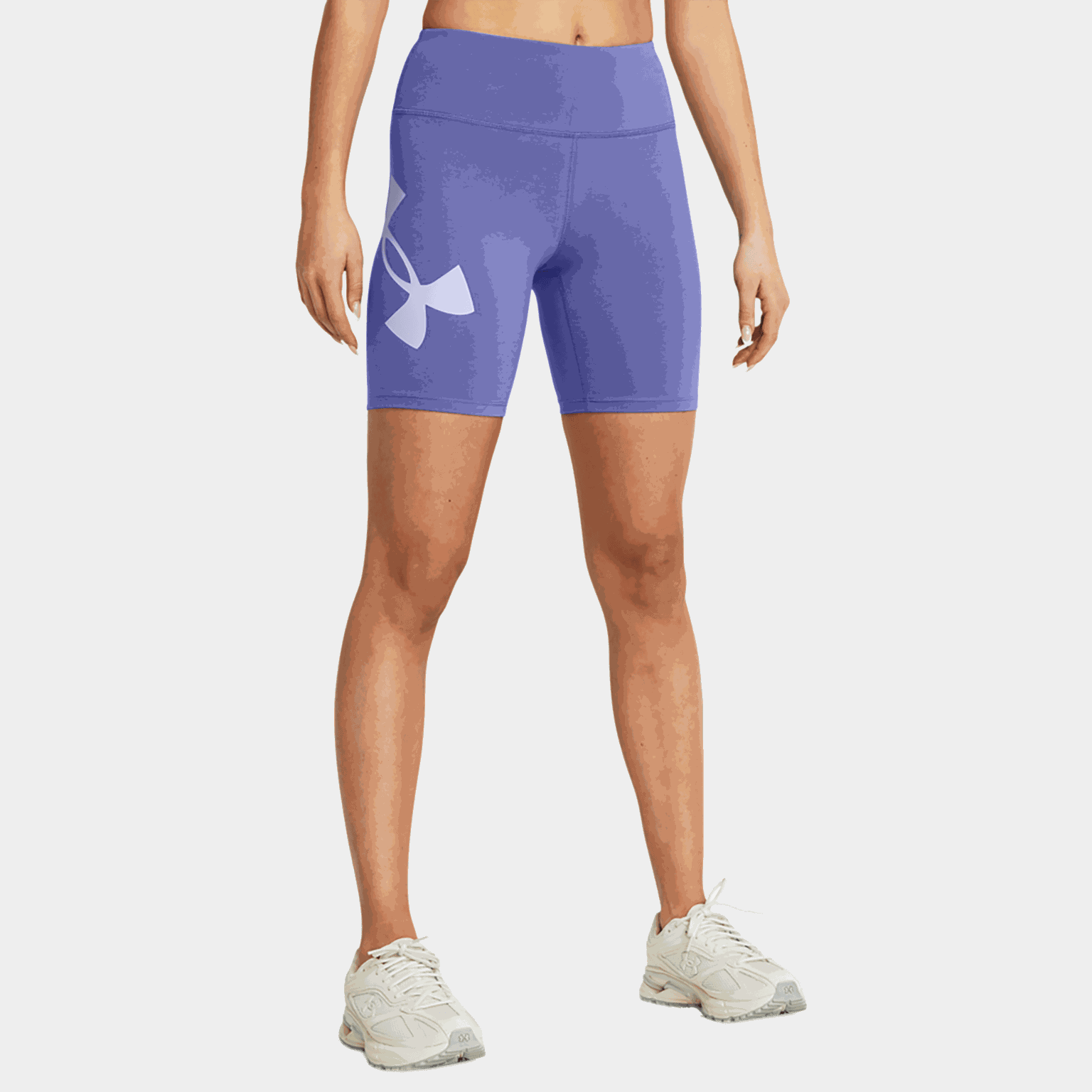 Damesshorts in varsity-stijl, 18 cm, paars.