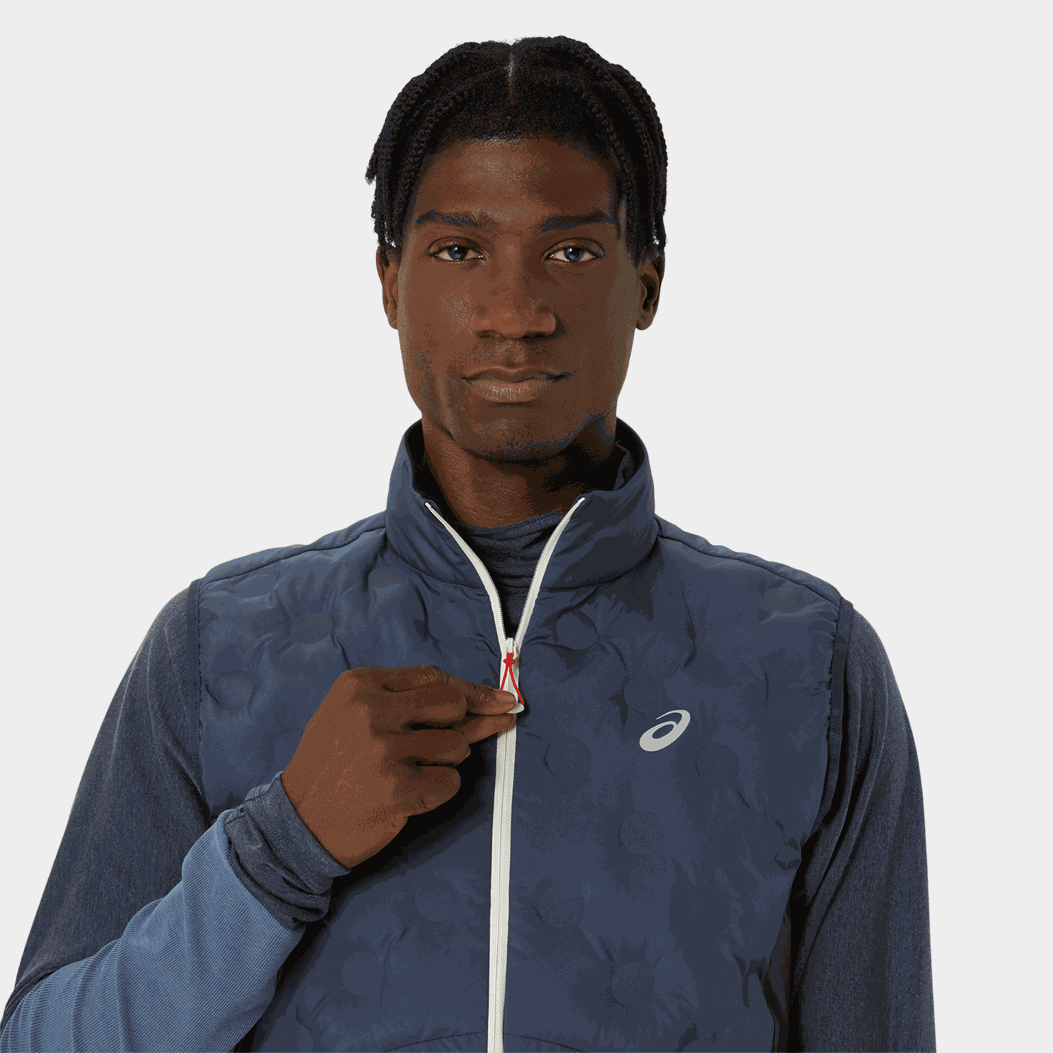 Jaqueta masculina de inverno para corrida - azul