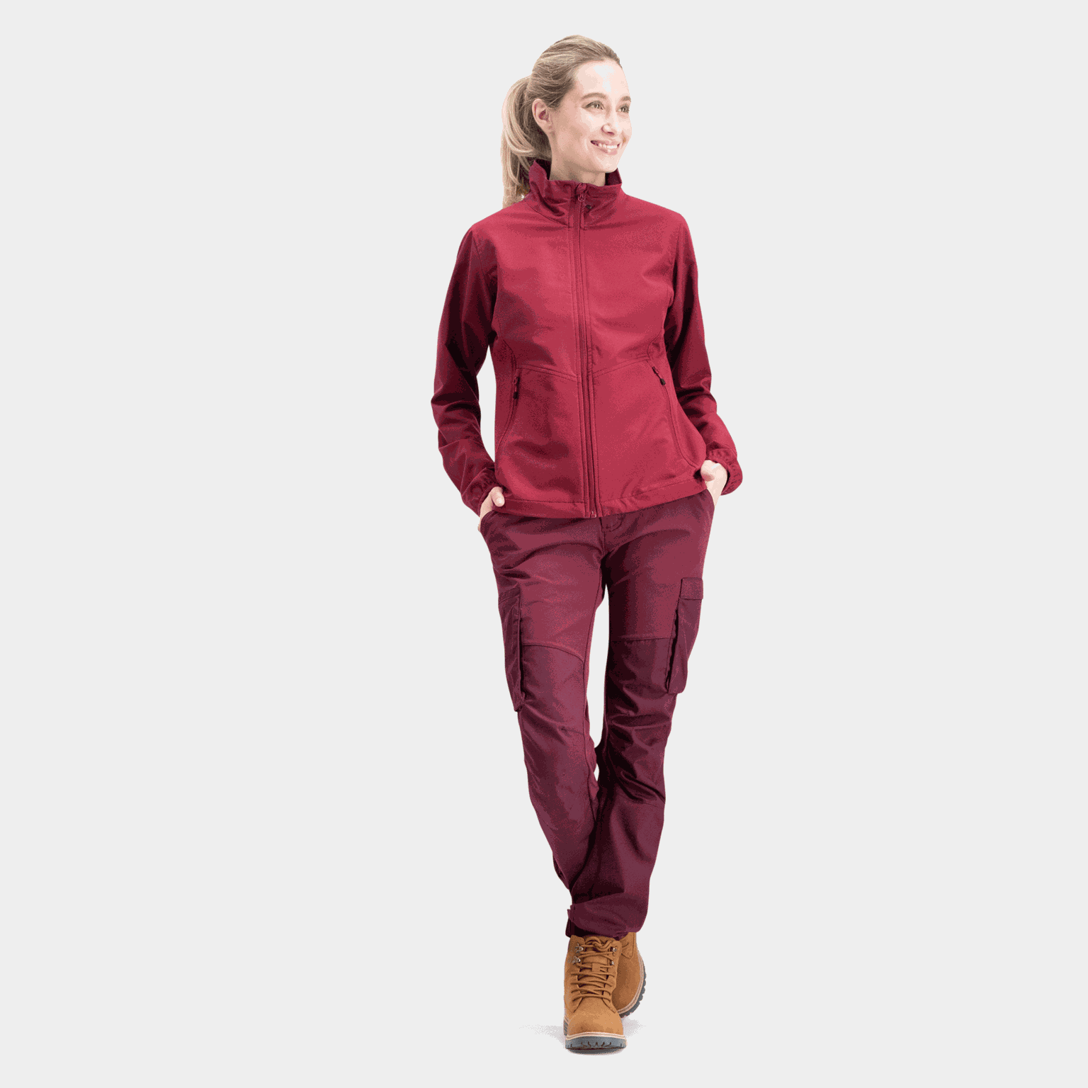 Jaqueta feminina de manga comprida em tecido softshell Tind