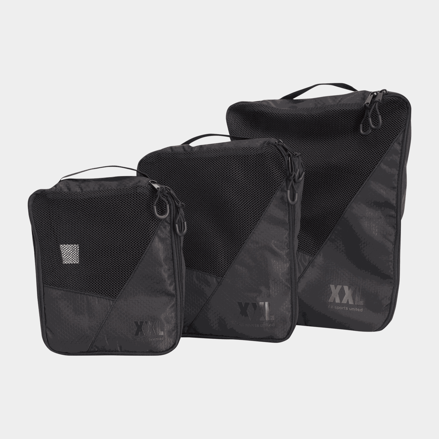  Ensemble de 3 cubes de rangement, sacs de rangement – Noir