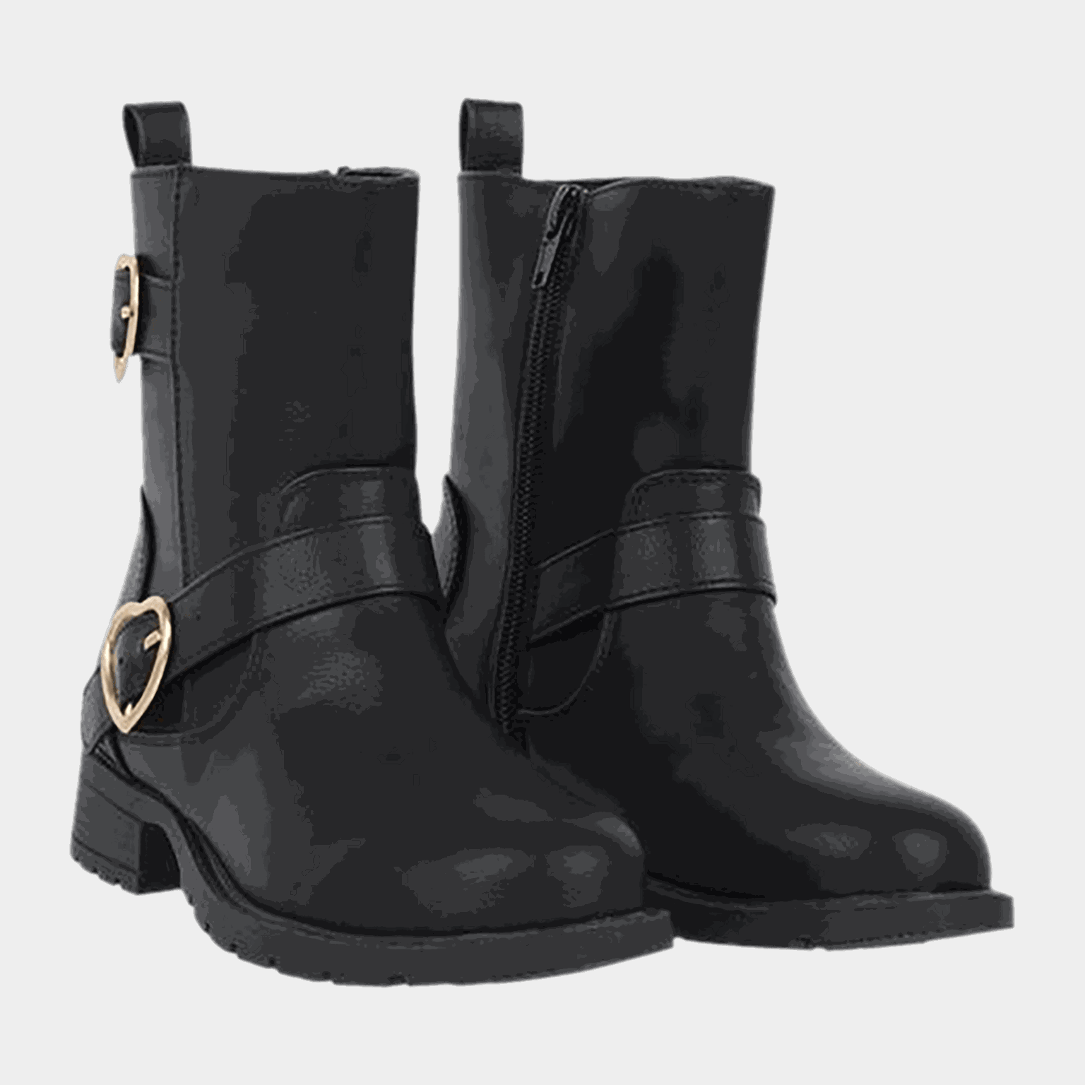  Bottes de motard Bella, chaussures décontractées pour enfants - Noires