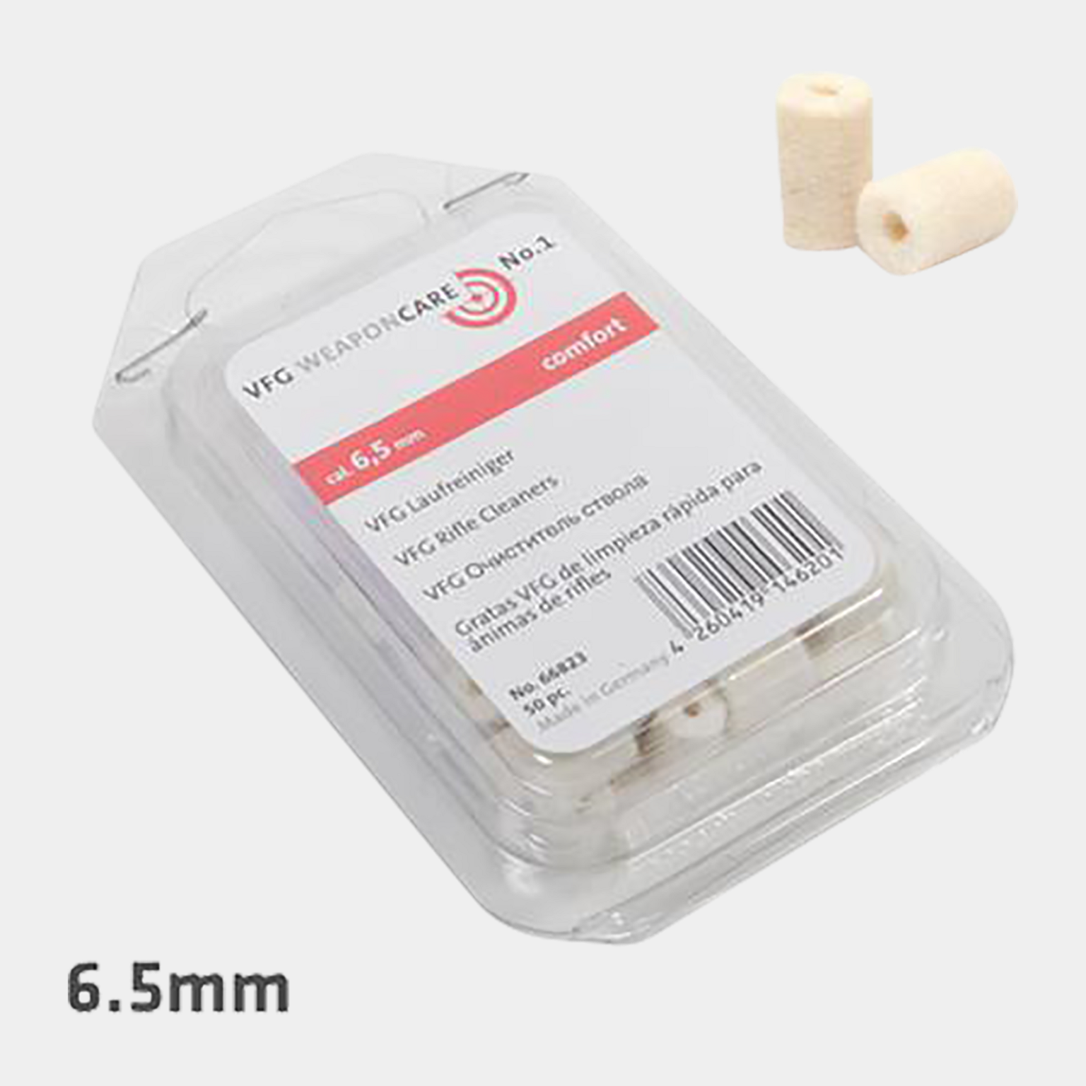 VFG Pussepropper kal 6,5 mm 50-pakning, pussepropper - Svart