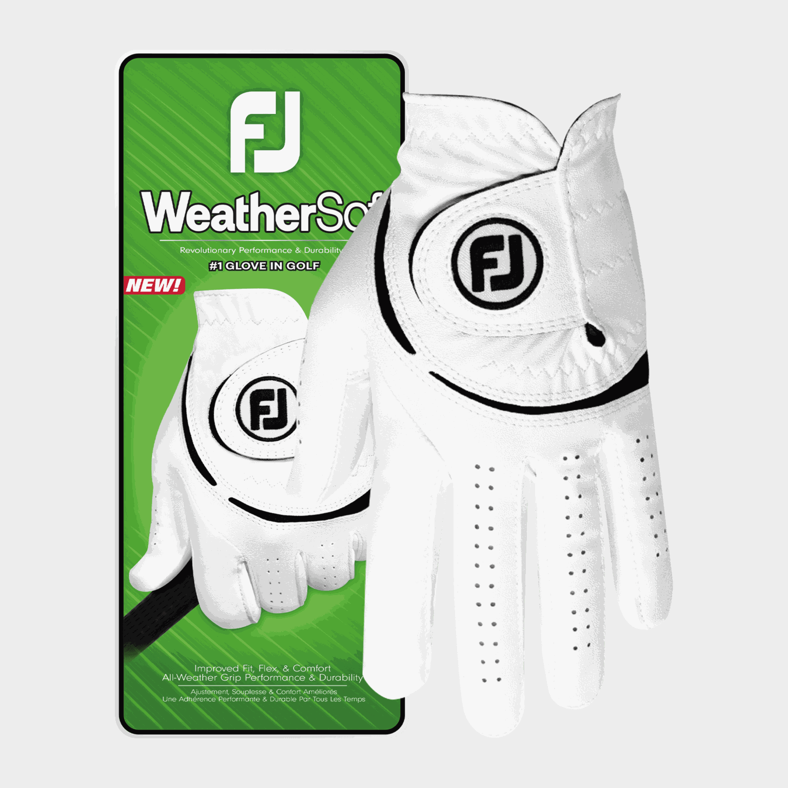  Gant de golf Weathersof LH pour homme - Blanc
