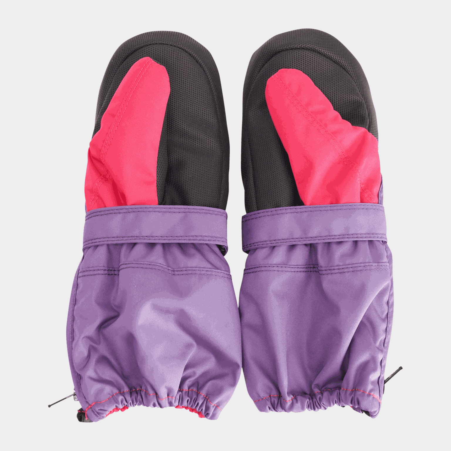  Moufles longues à fermeture éclair pour bébé, moufles pour enfants - Violet