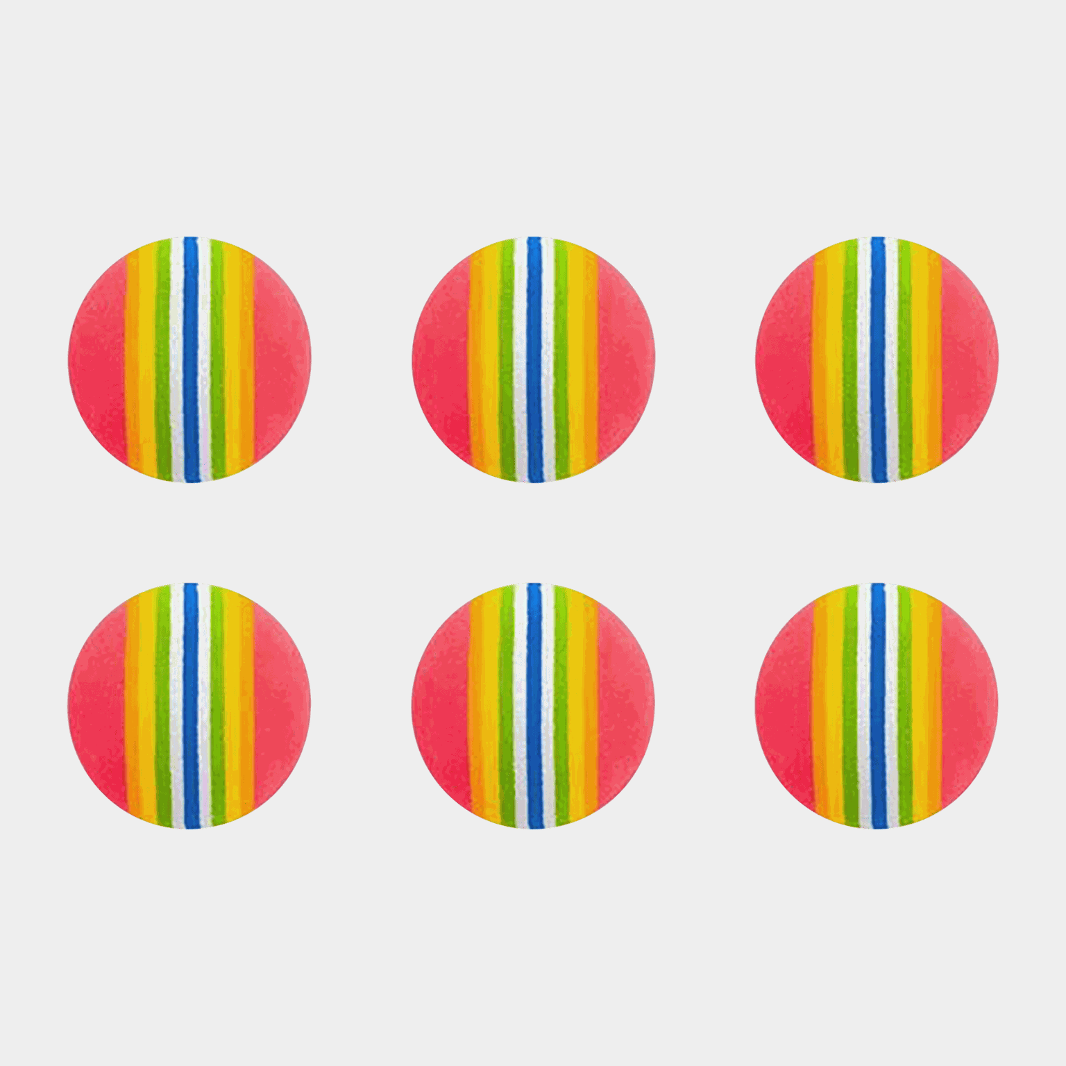  Set van 6 schuimrubberen golfballen, oefenballen voor golf - meerkleurig