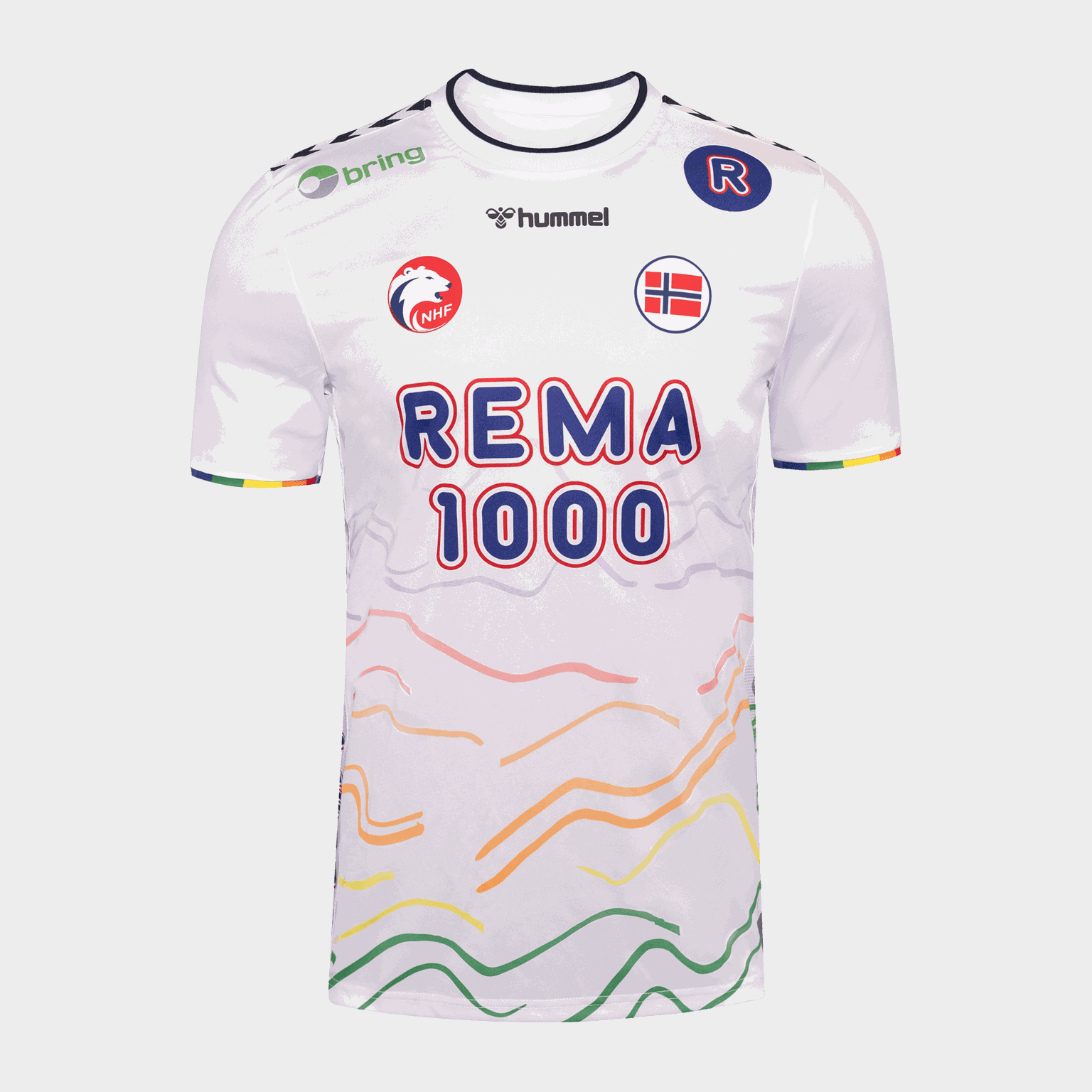NHF 24 3rd Kit Jersey Short Sleeve, håndballdrakt, herre - Hvit