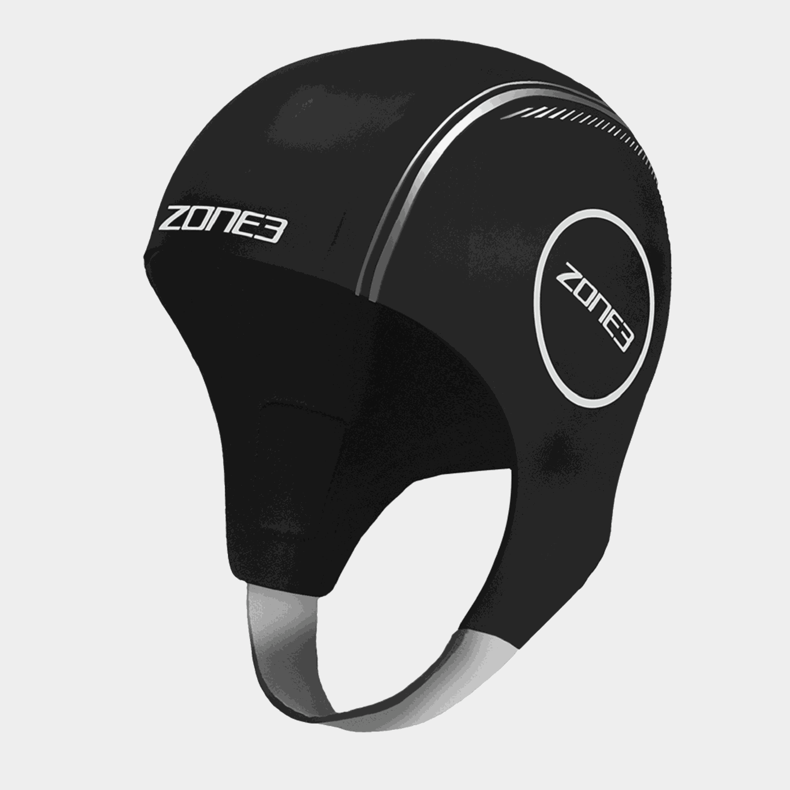 Capacete de natação de neoprene para adultos – preto
