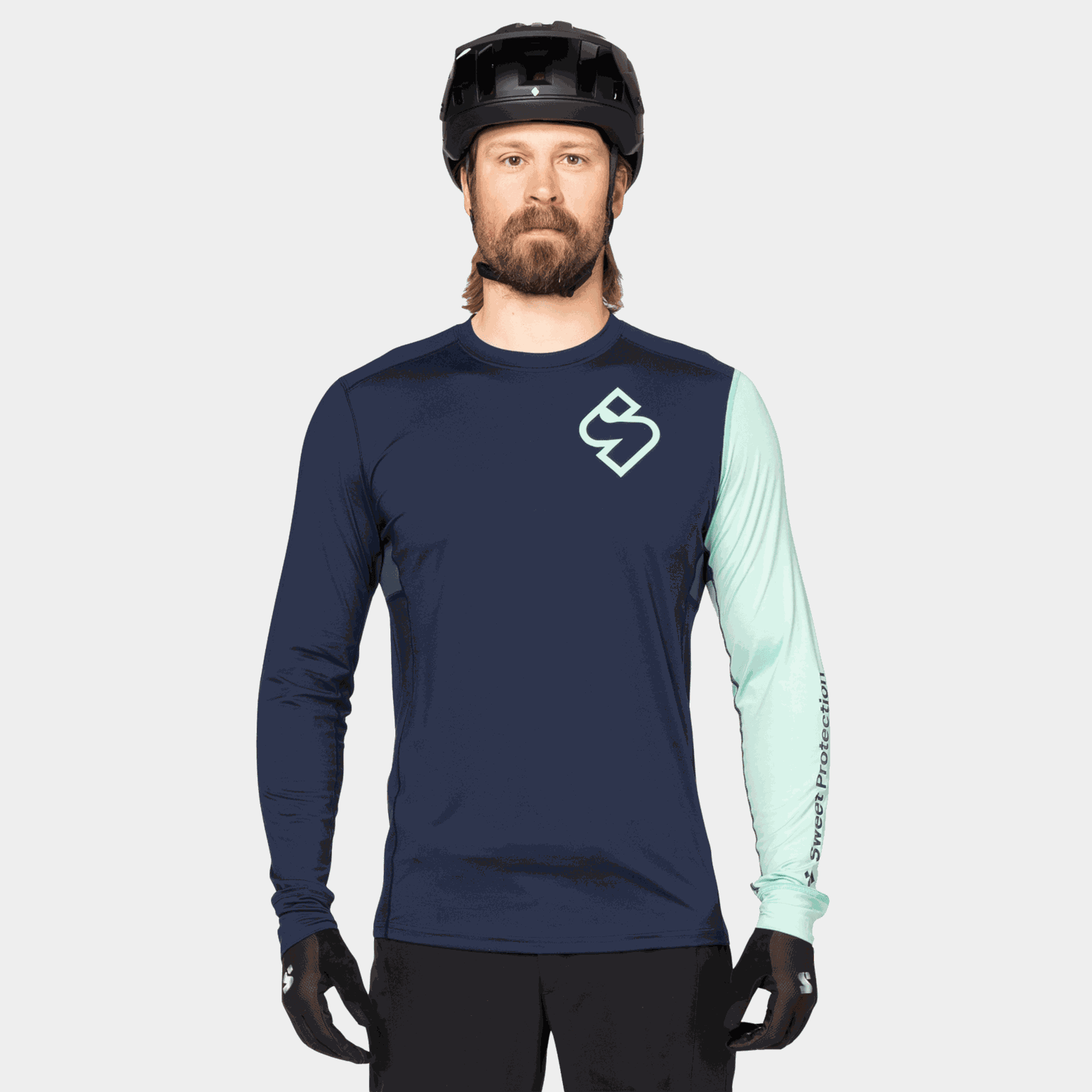 Hunter LS Jersey M 25, langermet sykkeltrøye, long sleeve, herre - Blå