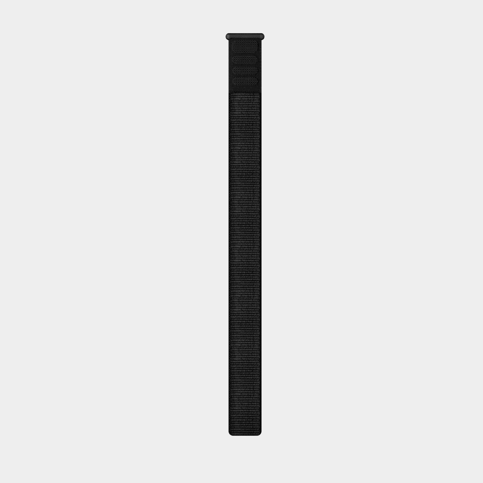 Zwarte nylon UltraFit-band (22 mm), zwarte siliconen band