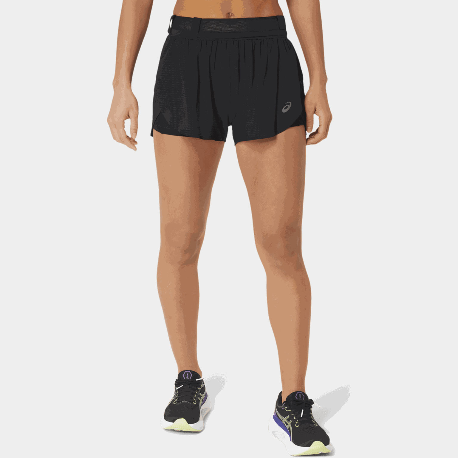 Pantaloncini da corsa Metarun Split Short da donna - Neri